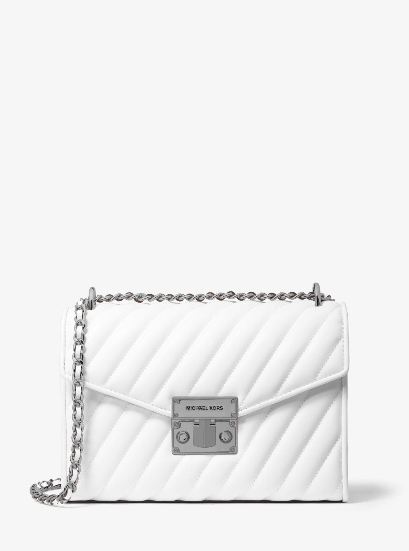 mk white shoulder bag