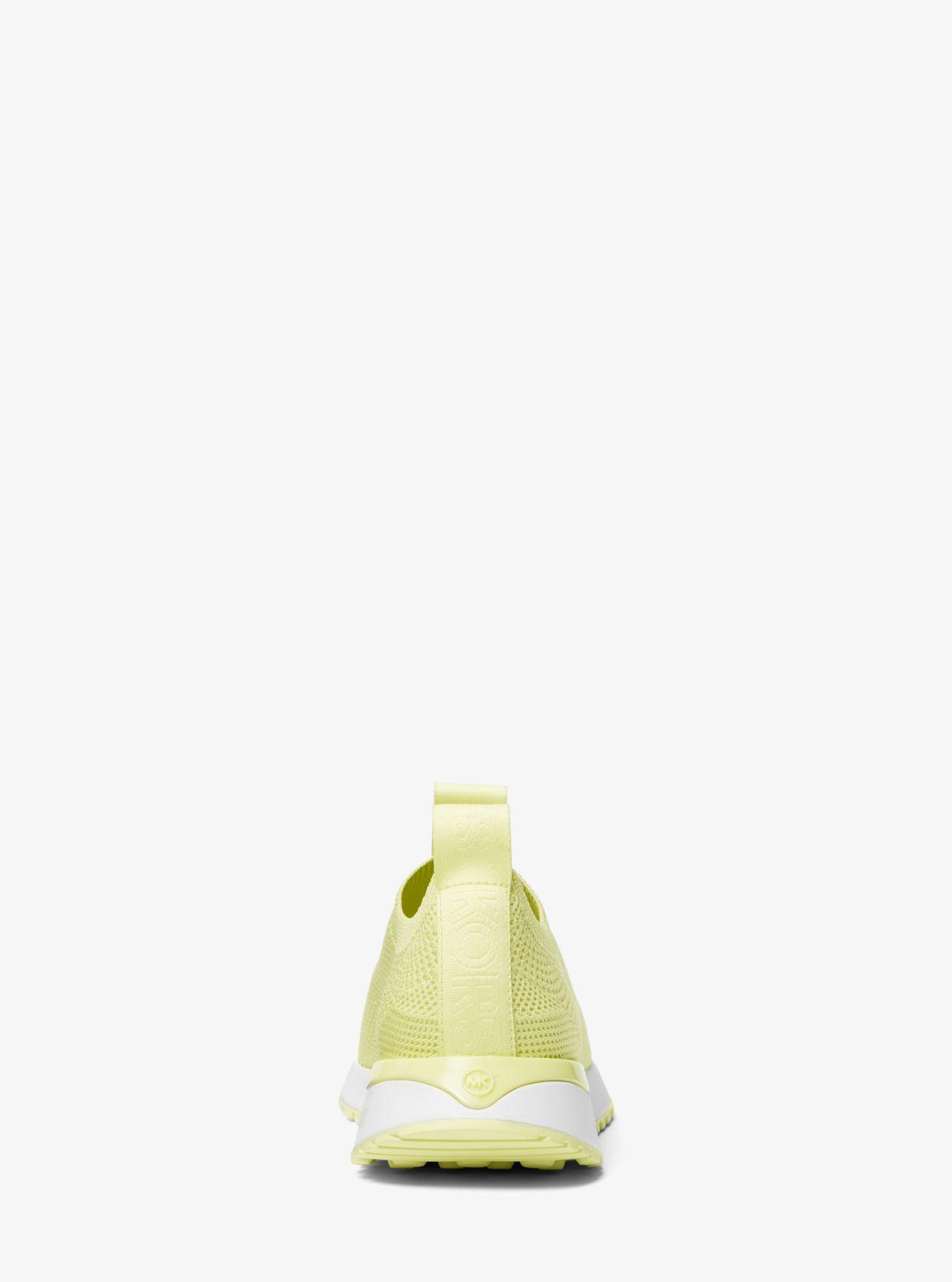 MICHAEL Michael Kors Bodie Logo Tape Stretch Knit Slip on Trainer in Yellow Lyst UK
