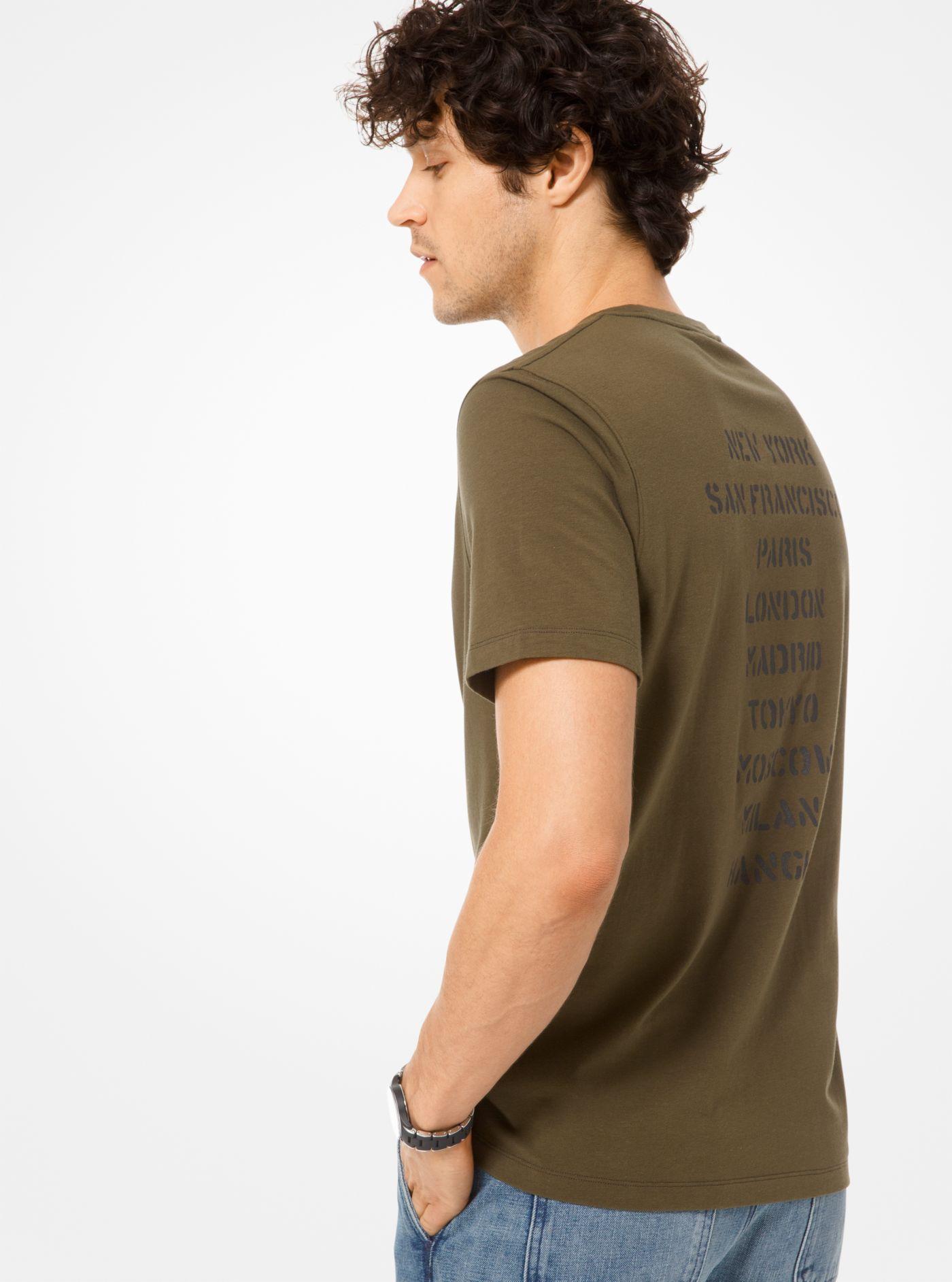 michael kors t shirt olive