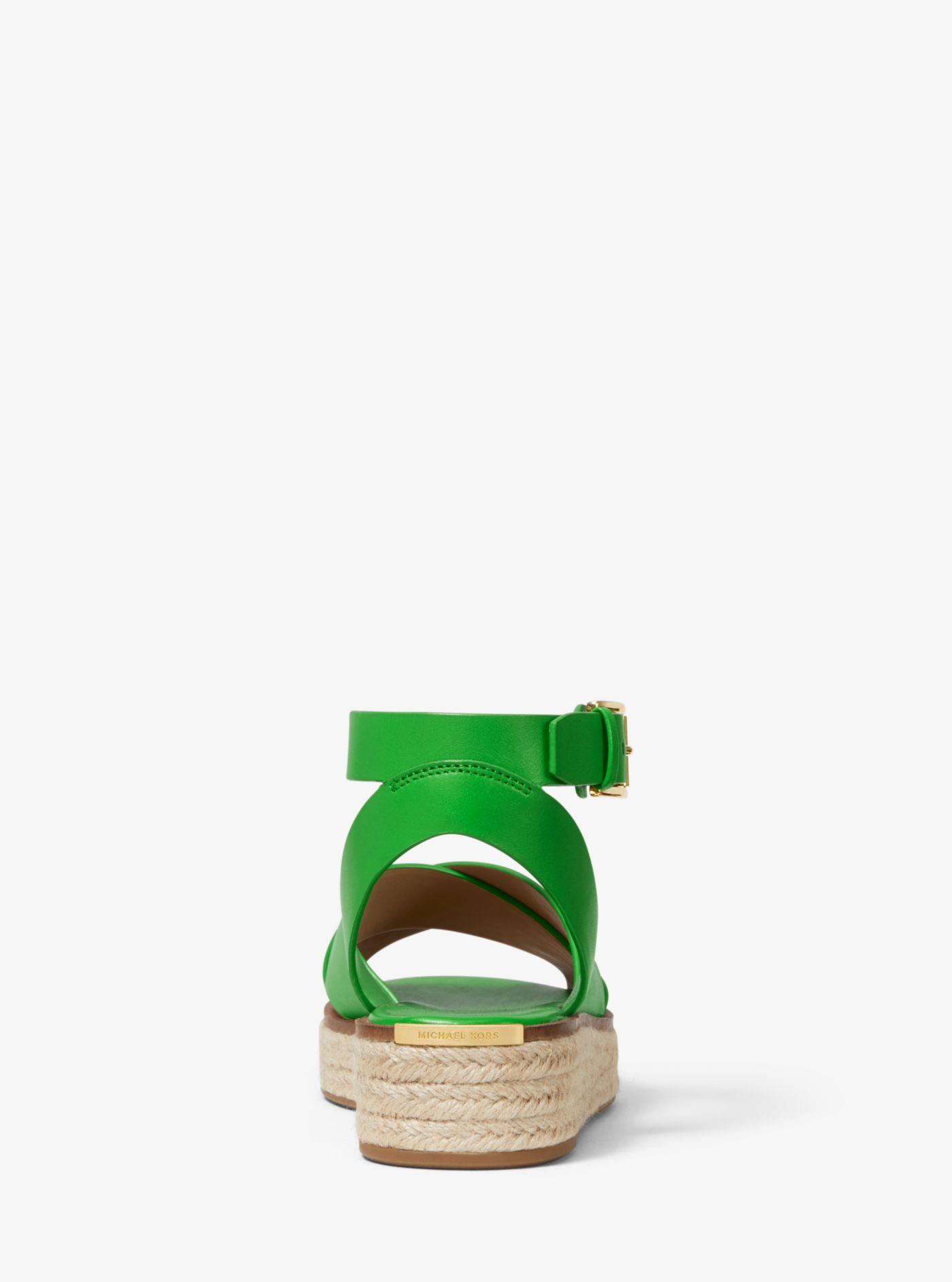 green michael kors sandals