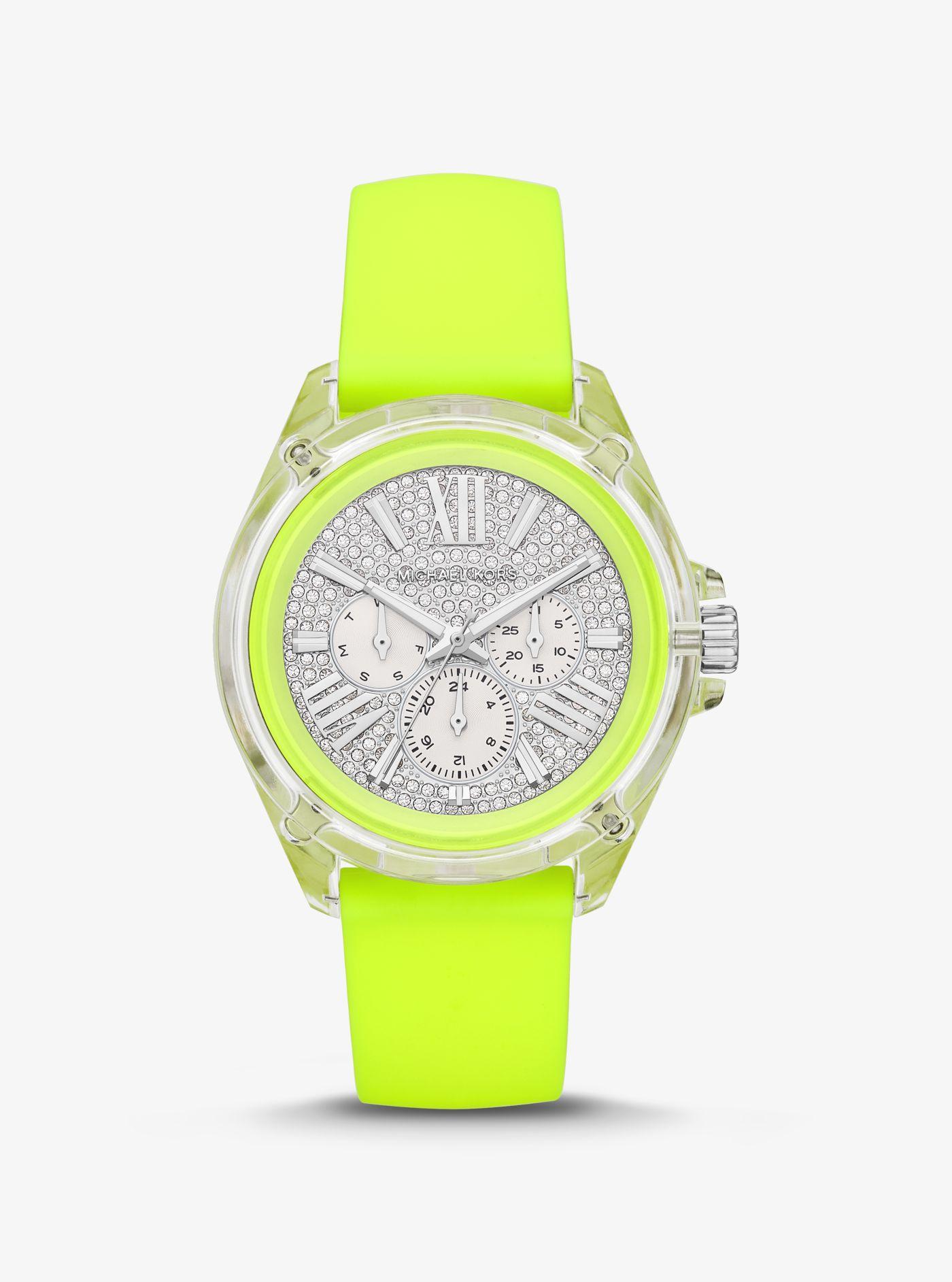 Michael Kors Wren Pavé Neon Watch in 