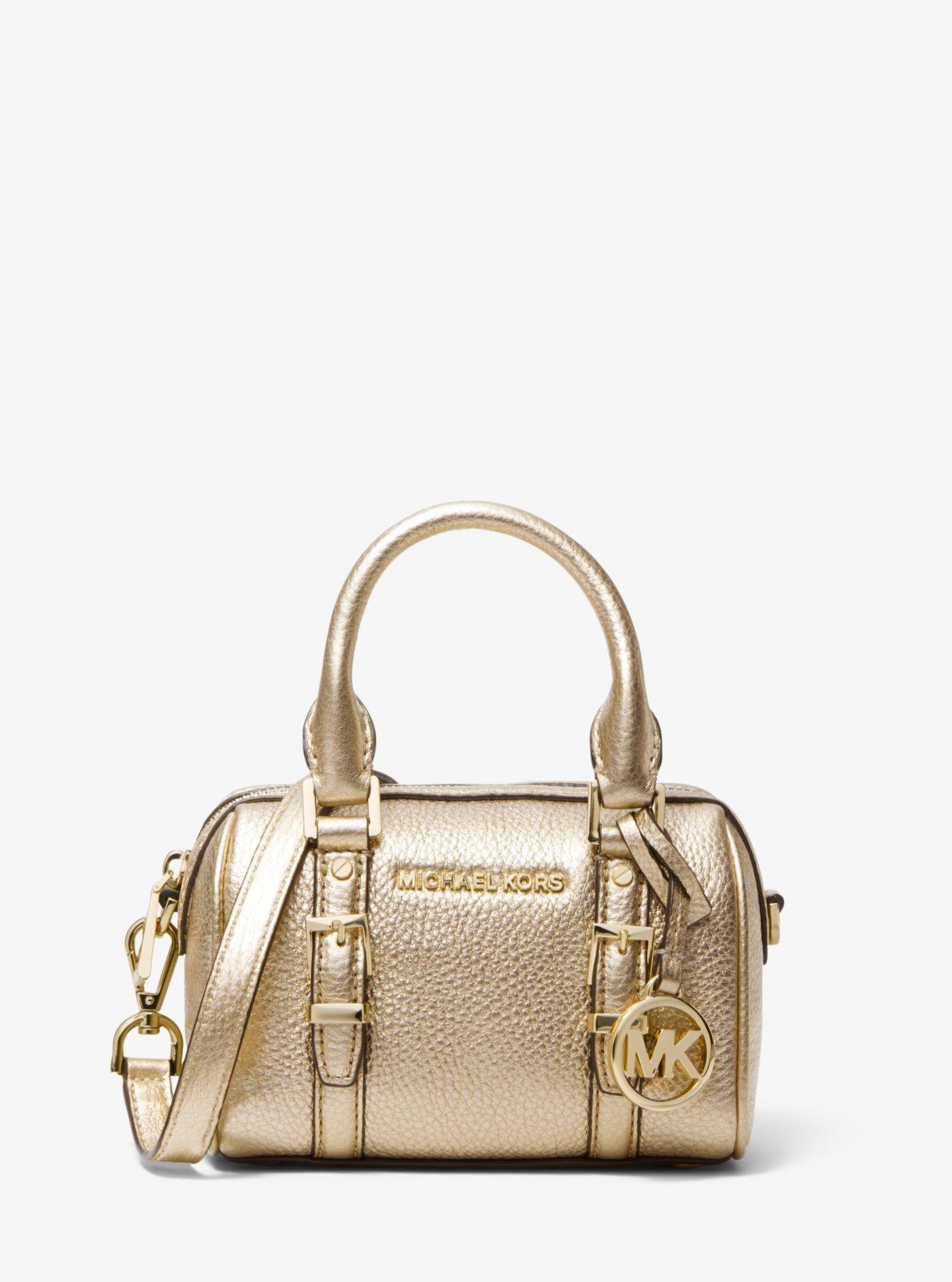 Michael Kors Bedford Legacy Extra-small Metallic Leather Duffle Crossbody  Bag | Lyst Australia