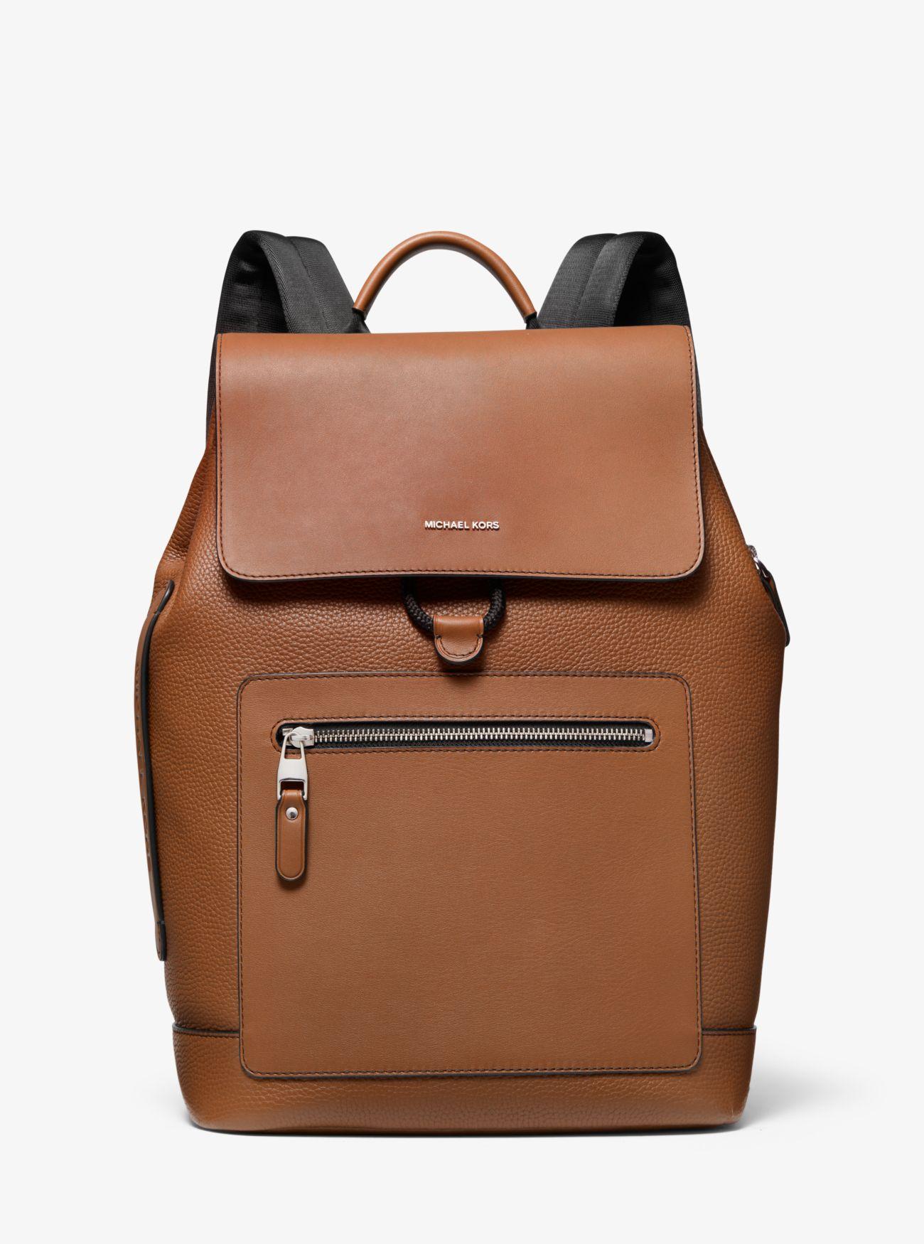 hudson pebbled leather backpack