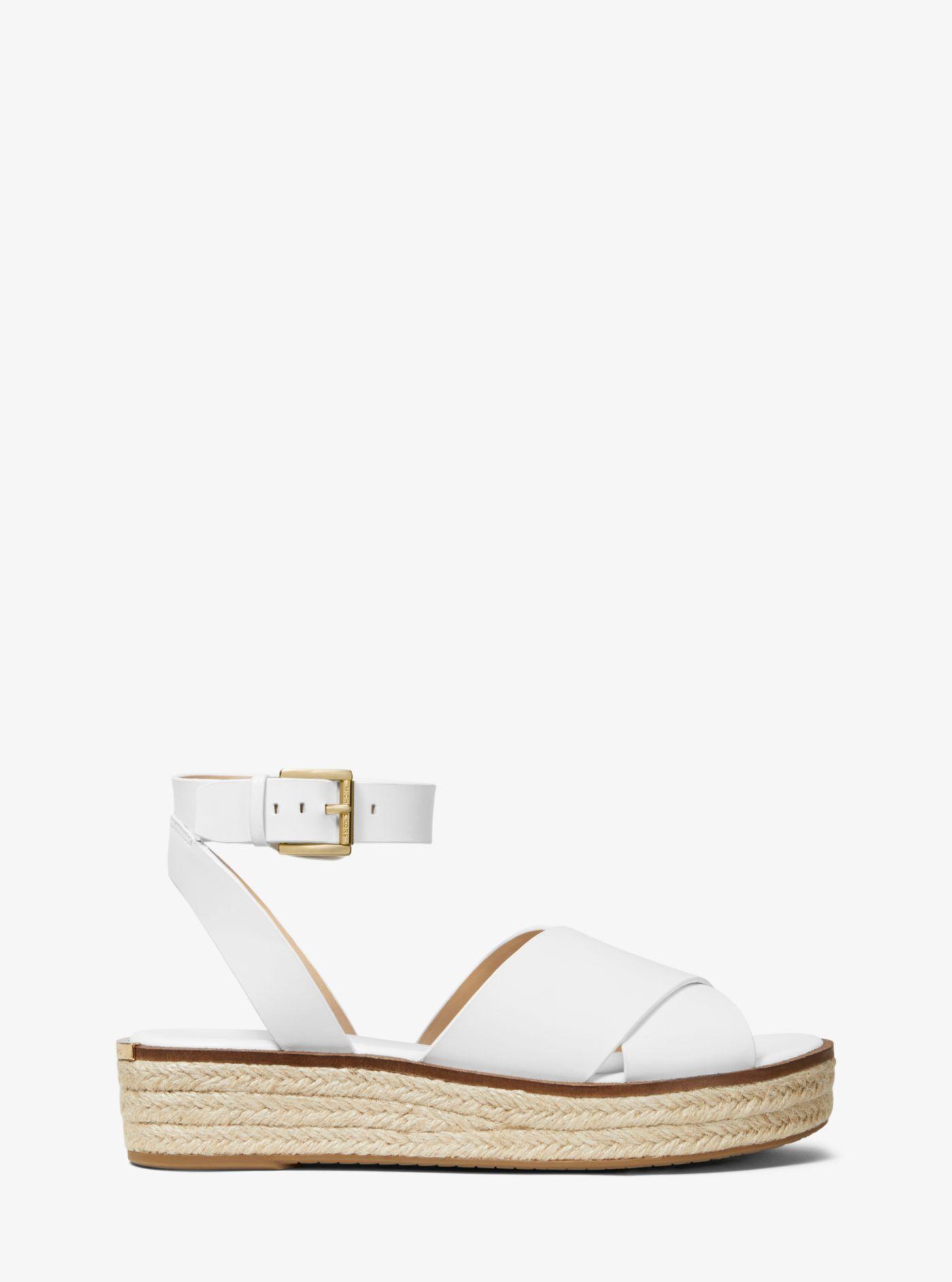 michael kors abbott leather espadrille sandal