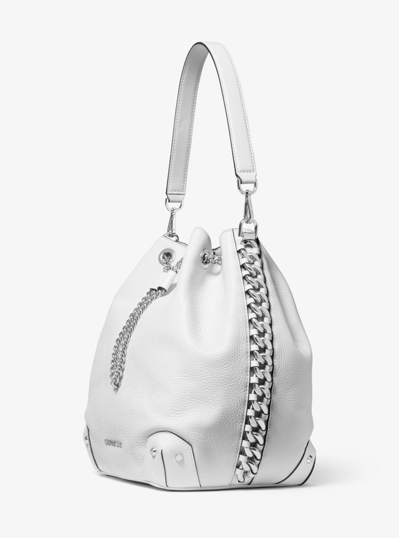 michael michael kors alanis pebble leather bucket bag