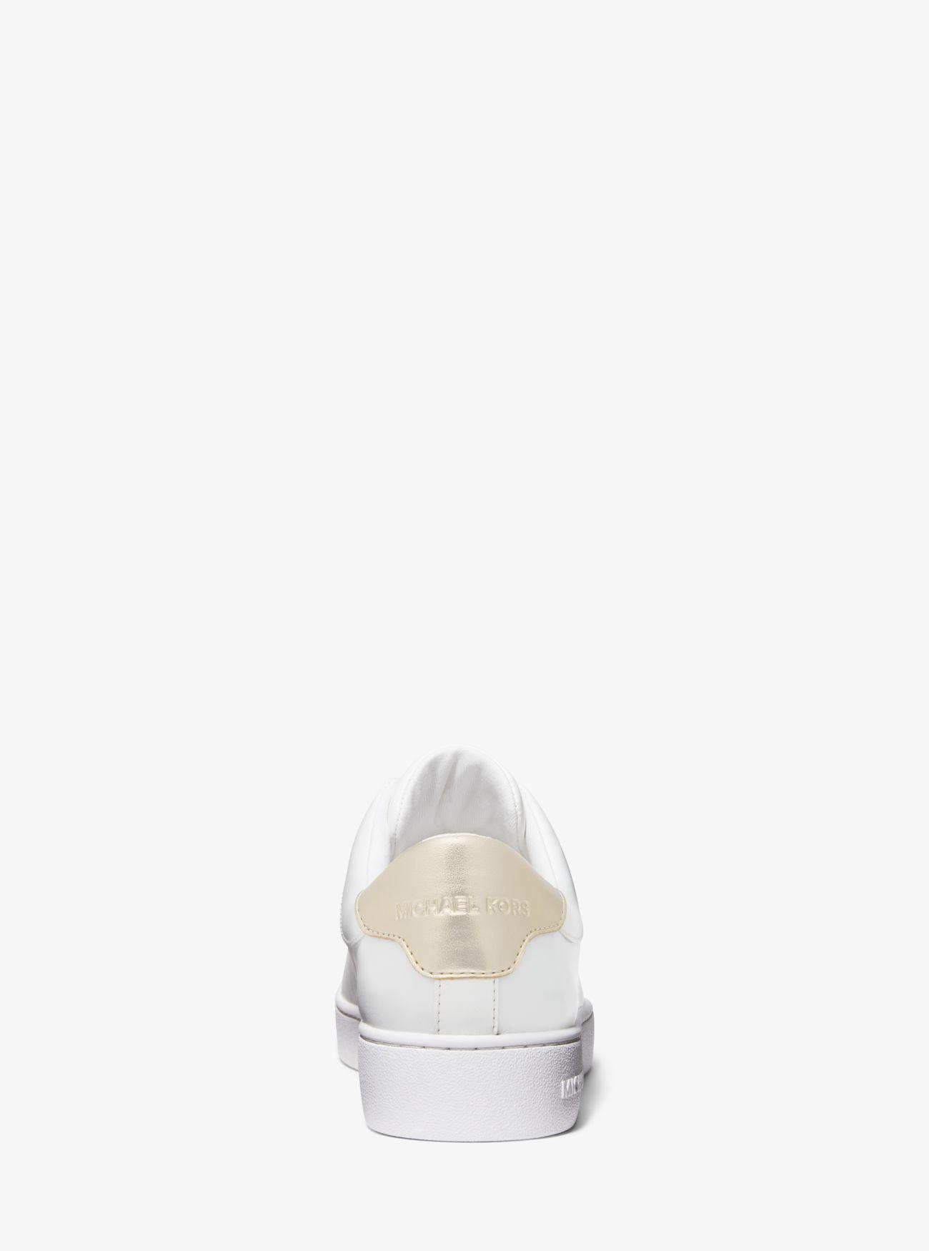 Michael kors hot sale white leather sneakers