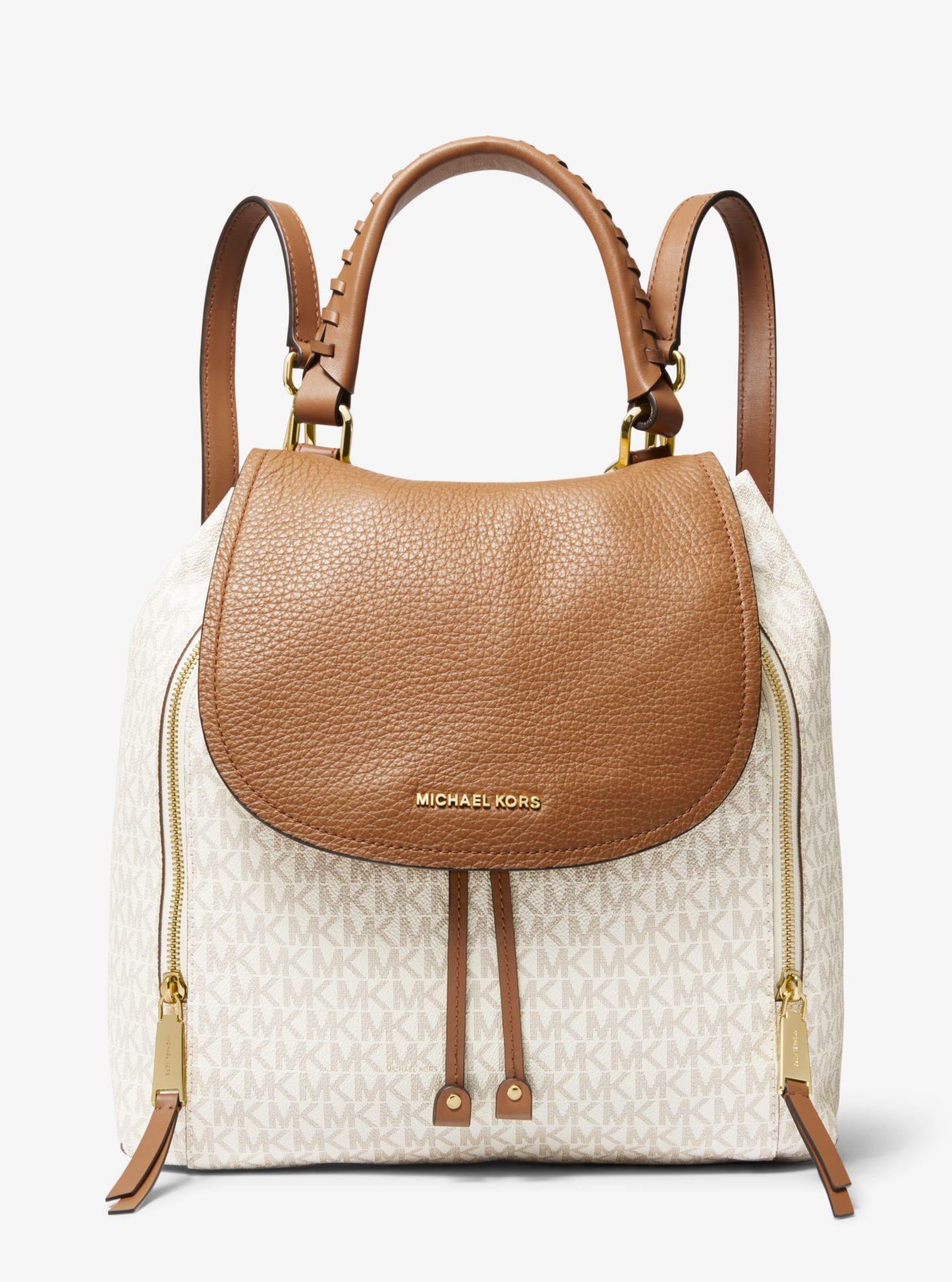 Michael Kors Viv Large Logo And Leather Backpack | Lyst Canada