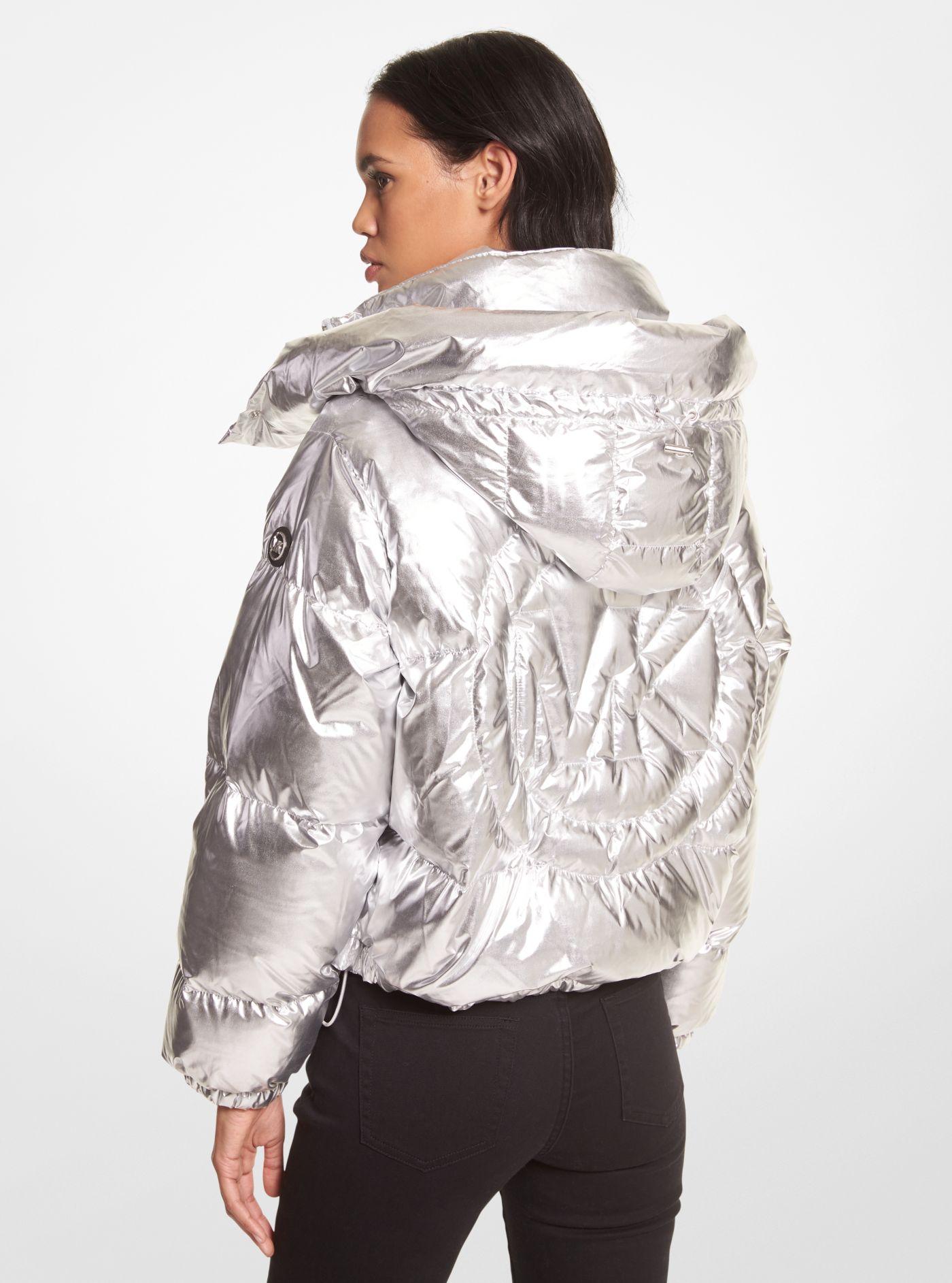 Michael Kors Metallic Ciré Puffer Jacket | Lyst