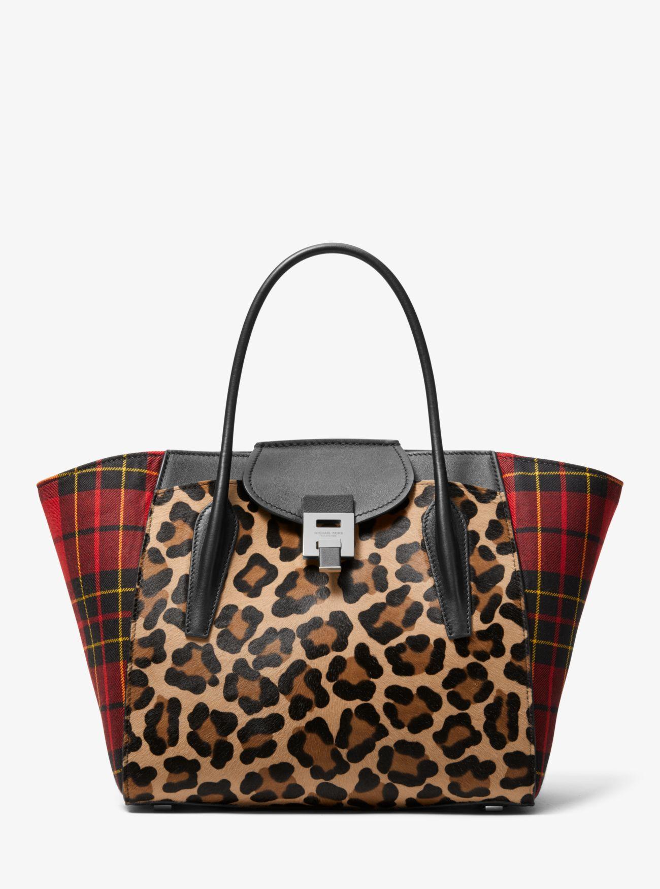 michael kors red leopard purse