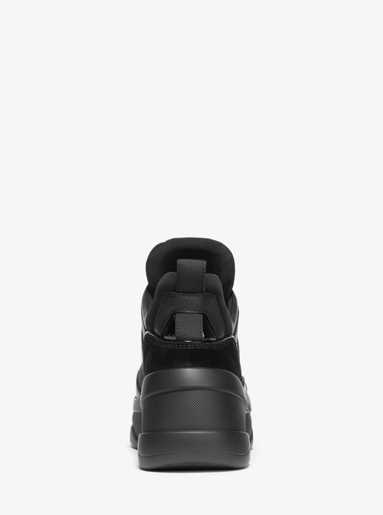 Michael Kors Olympia Scuba And Suede Trainer in Black Lyst UK