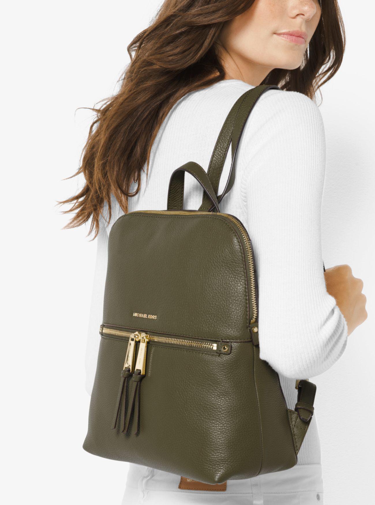 Michael Michael Kors Rhea Medium Leather Backpack Discount Shopping ...