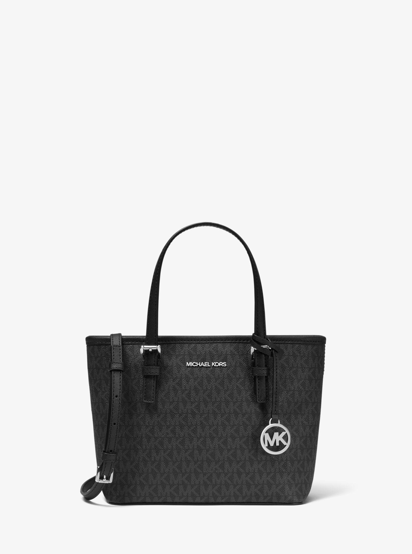 Michael Kors Canvas Jet Set Travel Extra-small Logo Top-zip Tote Bag in ...