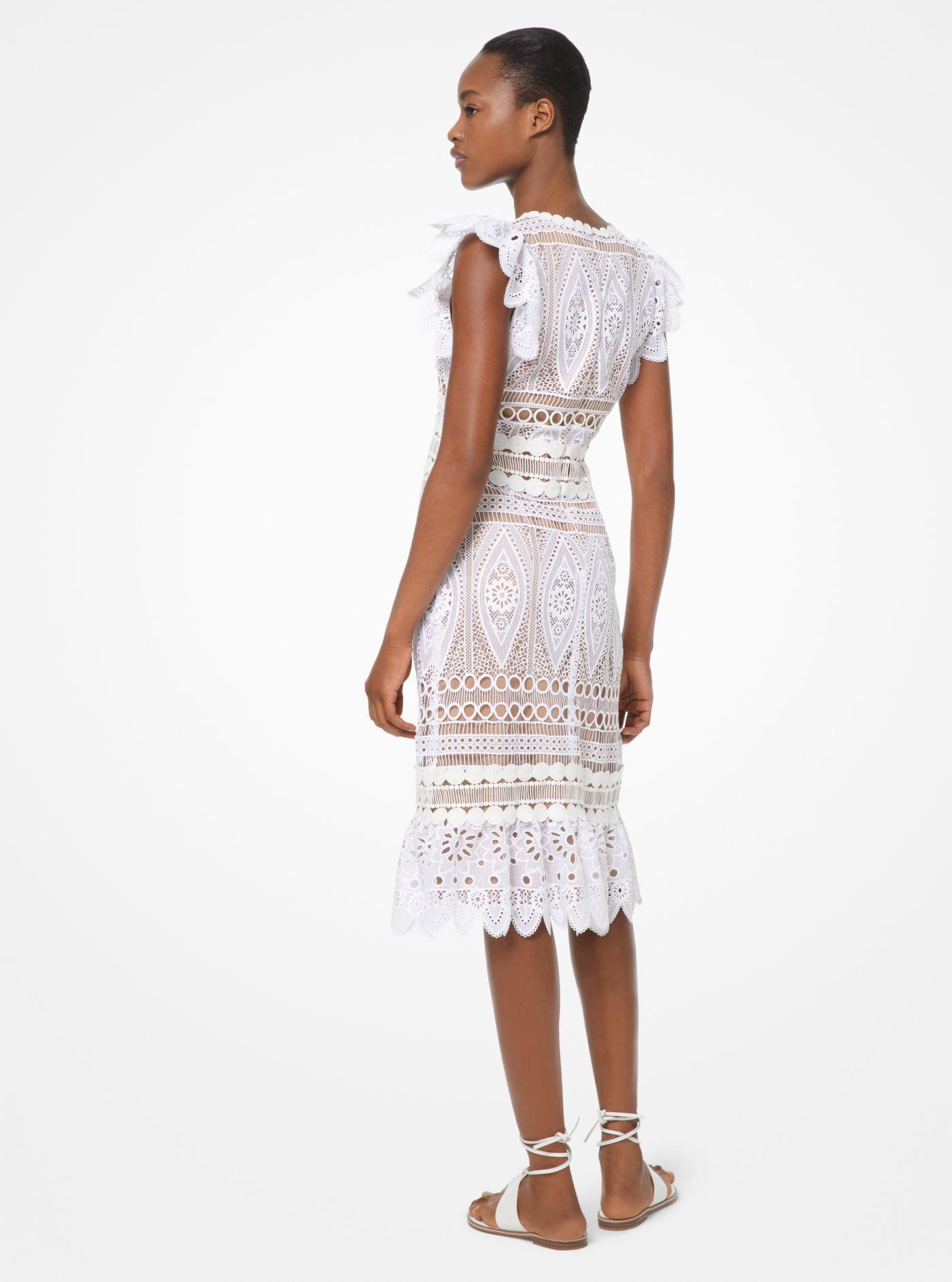 MICHAEL Michael Kors Lace BellSleeve Mini Dress  Neiman Marcus