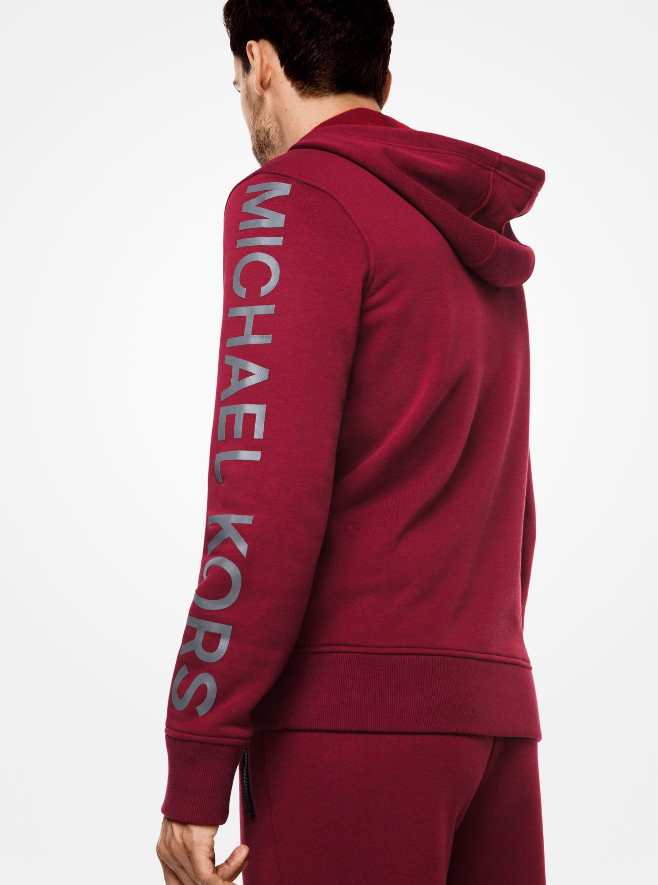 Michael Kors Logo Cotton Blend Zip-Up Hoodie