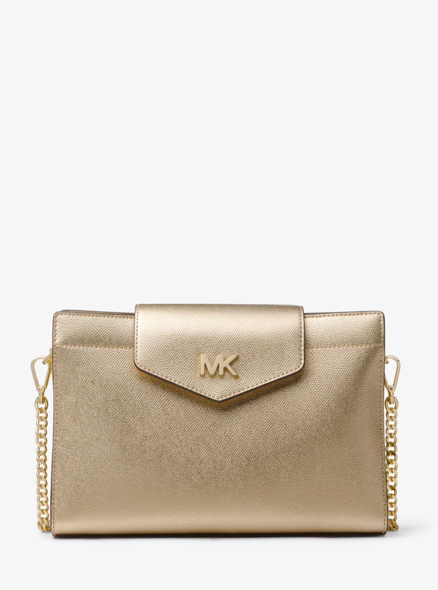 crossgrain leather crossbody clutch