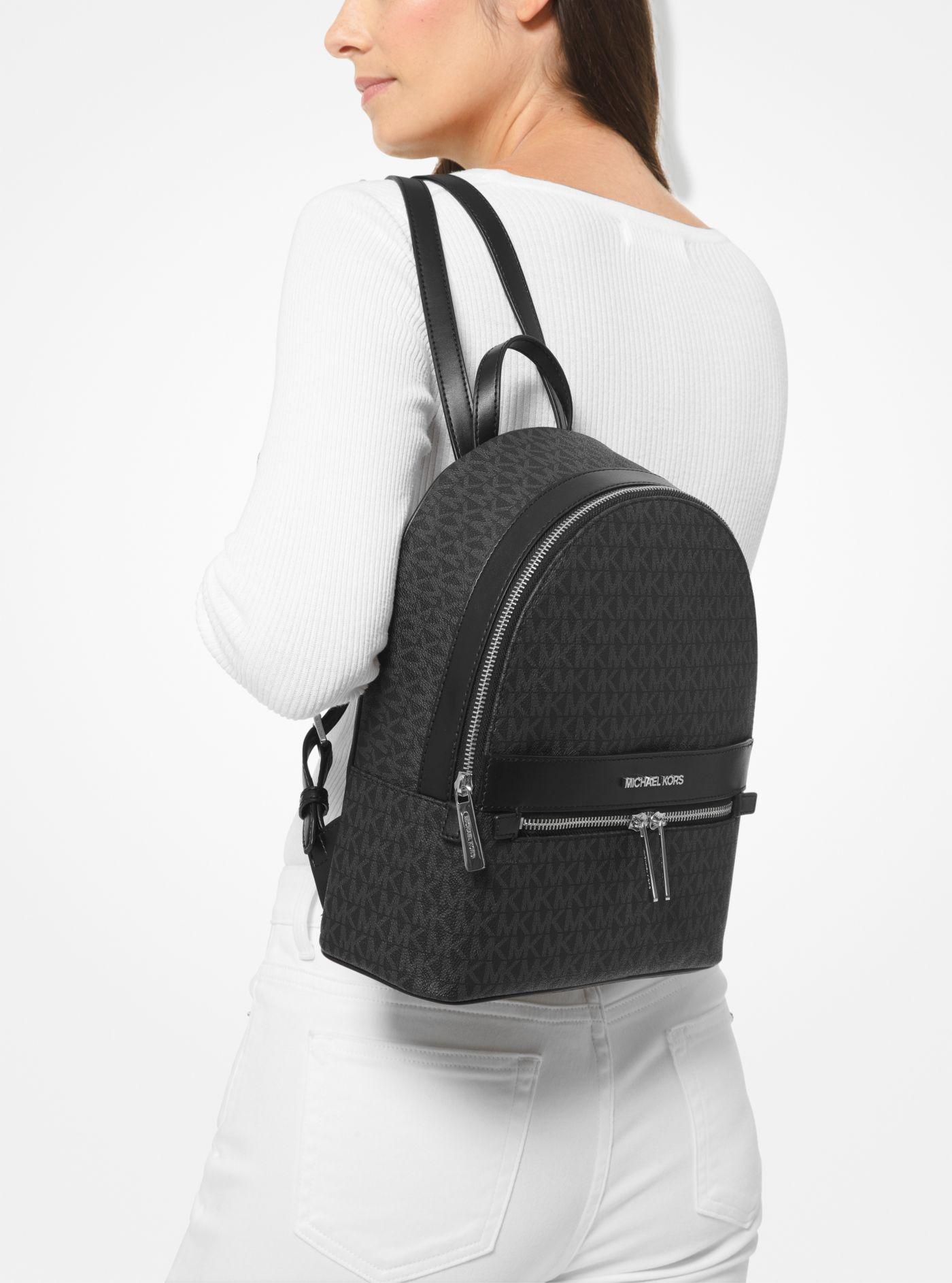Michael Kors Kenly Medium Logo Backpack in Black - Lyst