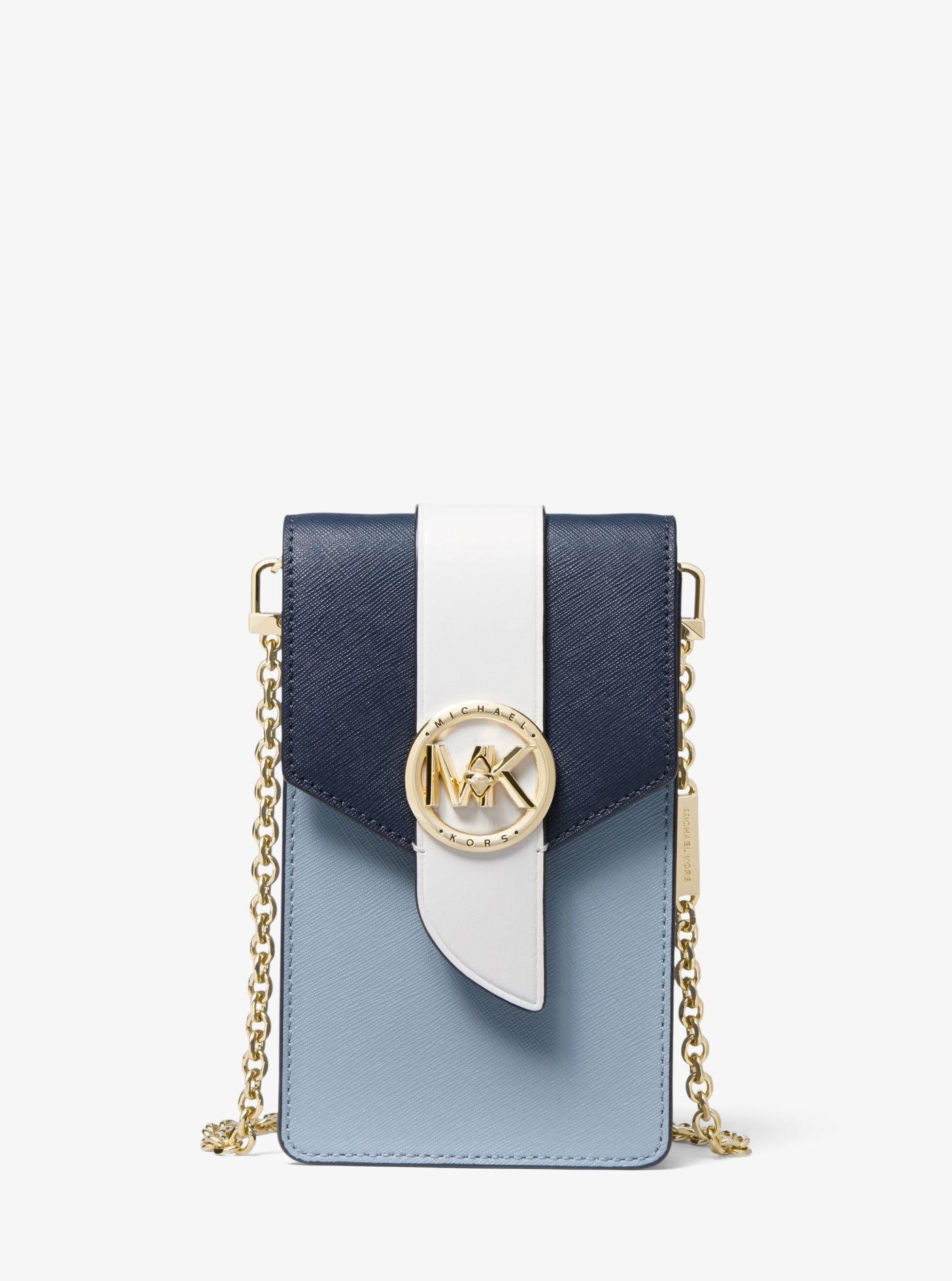 Michael Kors Small Tri-color Saffiano Leather Smartphone Crossbody Bag ...