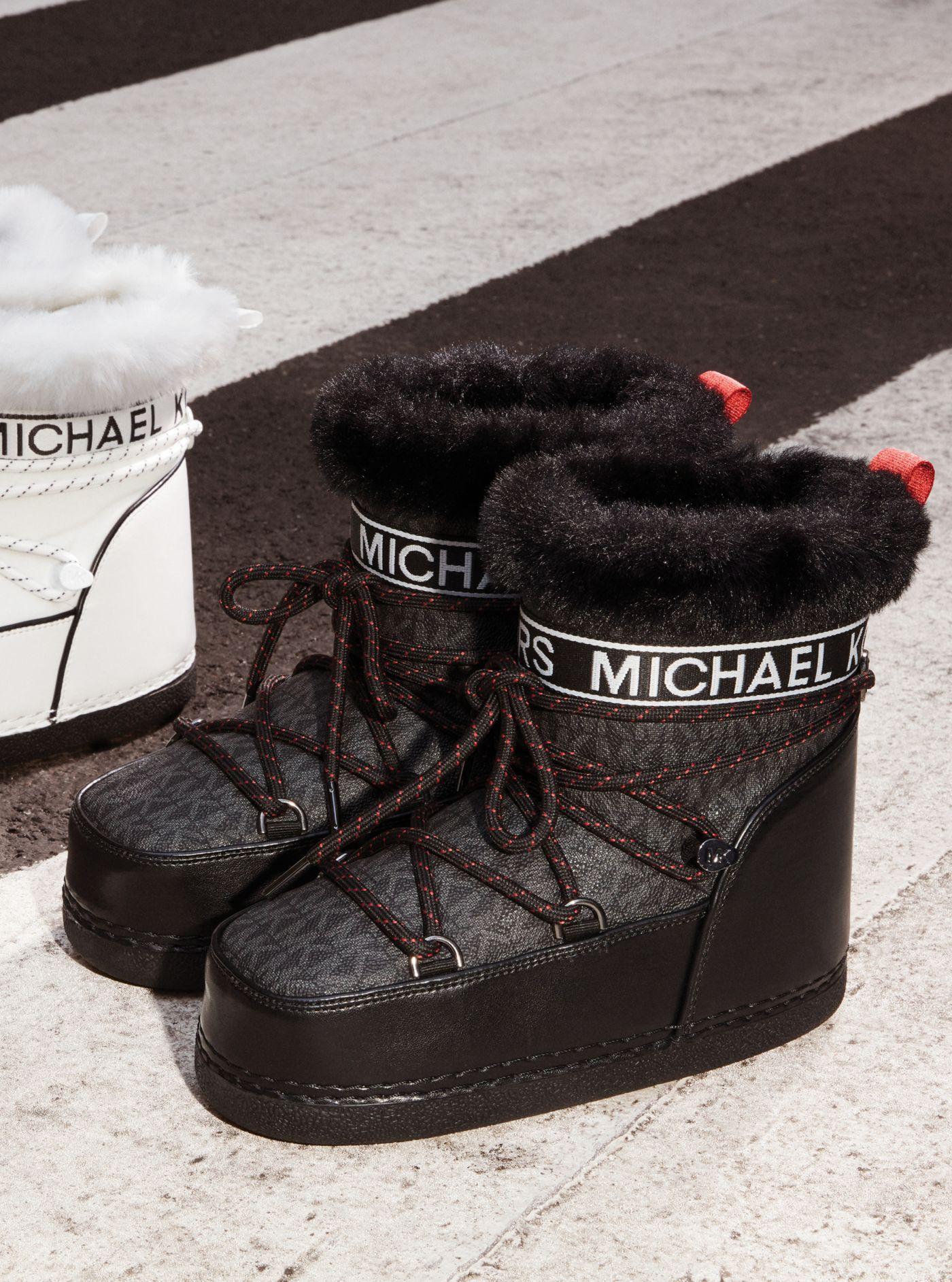 Michael Kors Zelda Logo Snow Boot in Black | Lyst