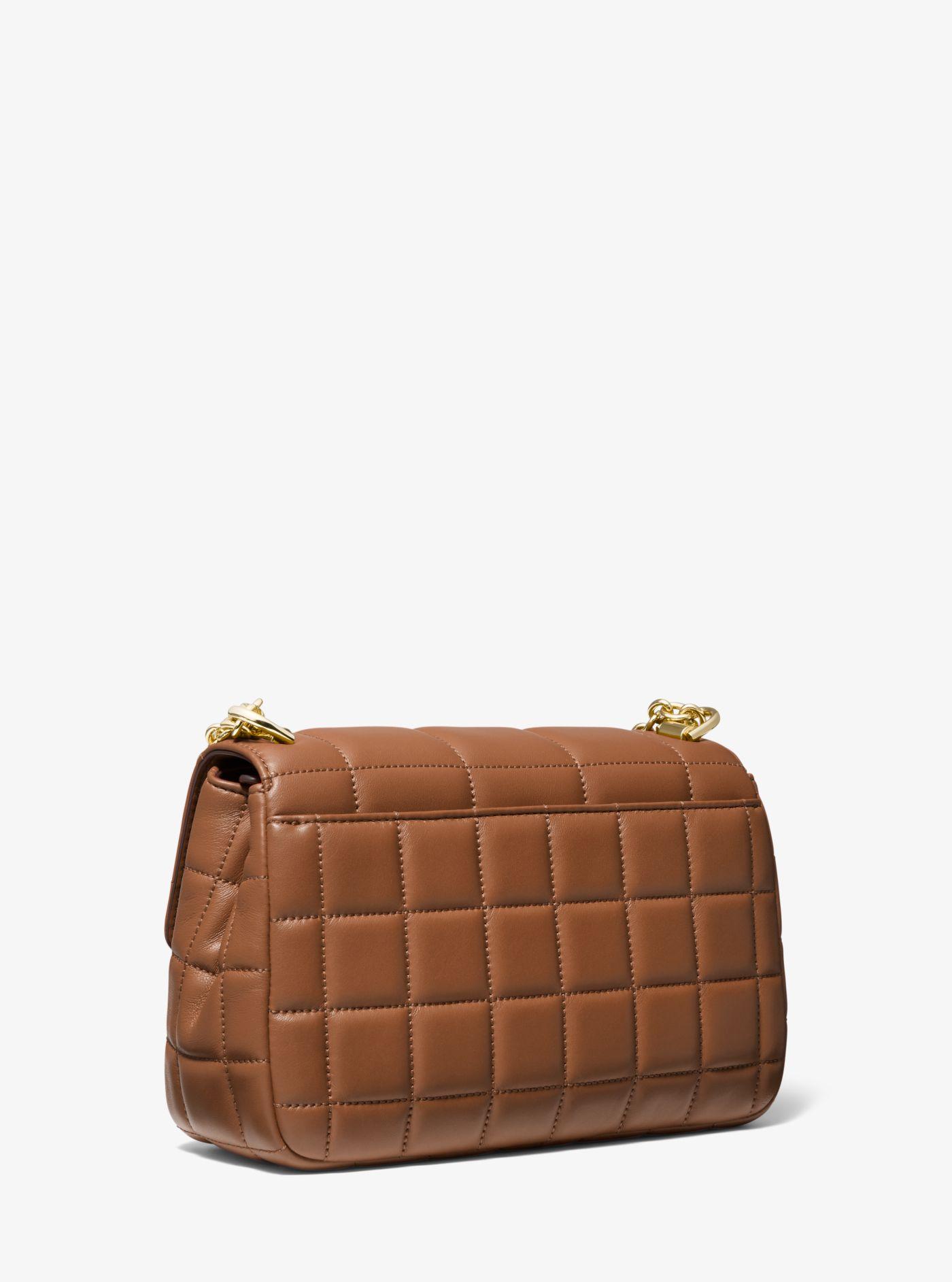 Michael Kors Soho Large Quilted Leather Shoulder Bag in Brown - Lyst