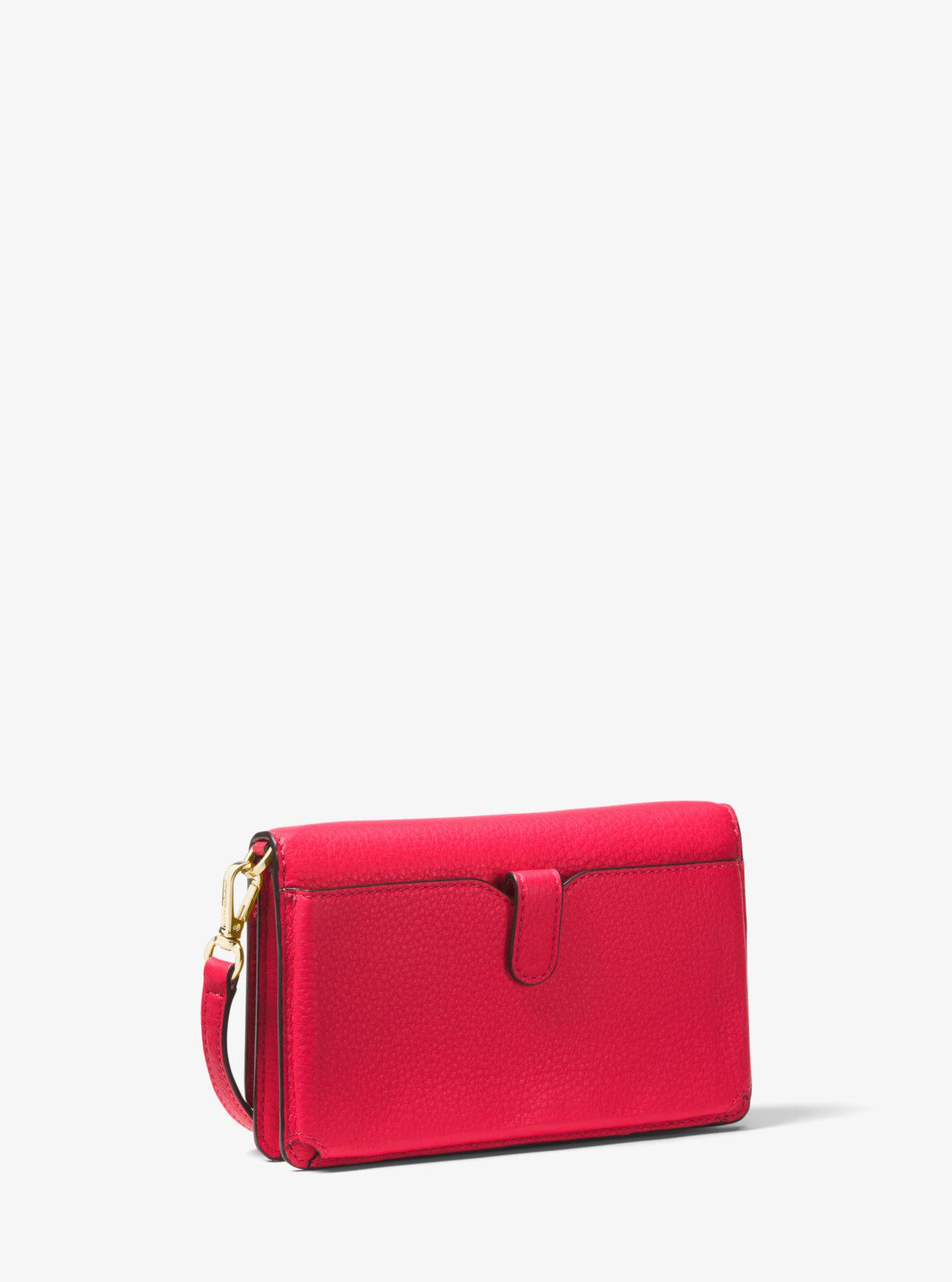 michael michael kors whipstitched leather convertible crossbody