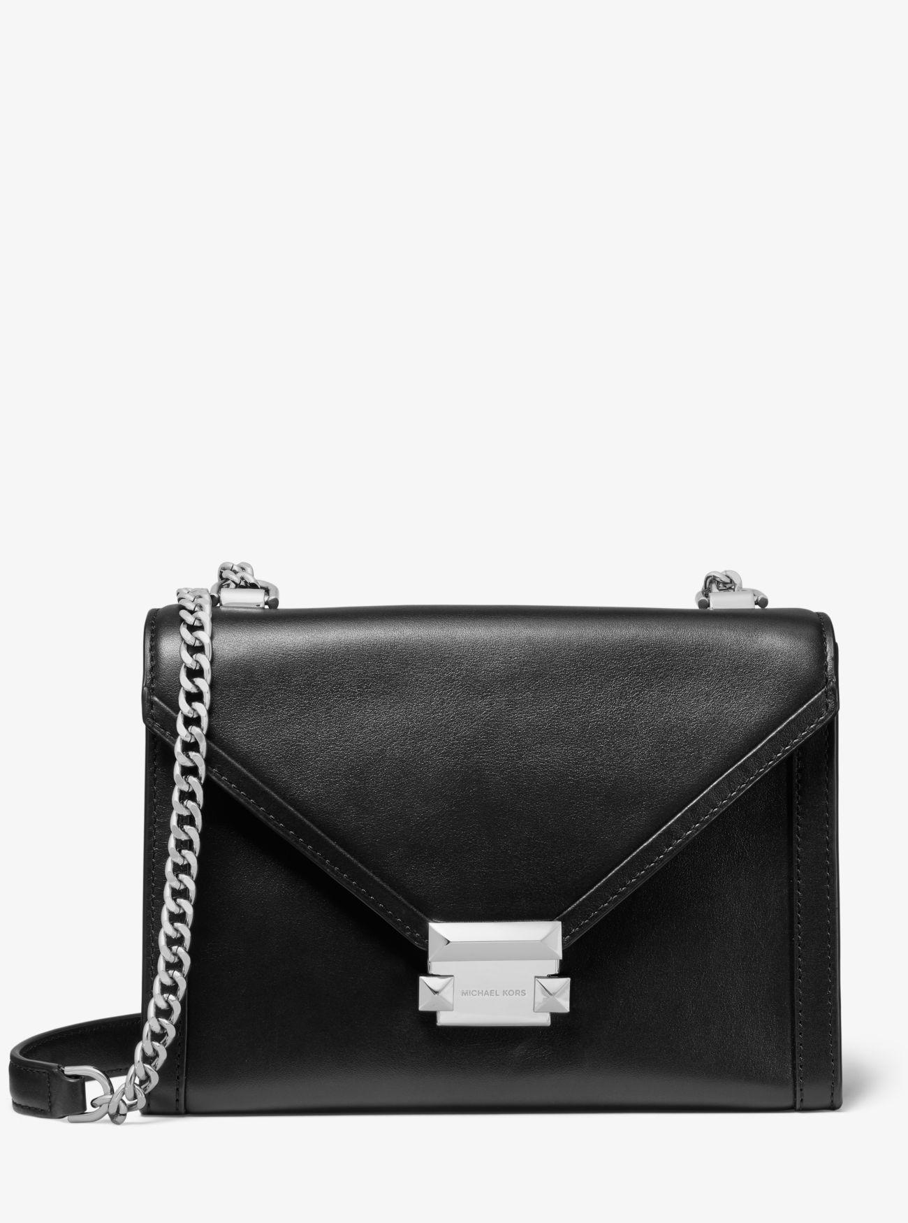 Michael Kors Whitney Large Leather Convertible Shoulder Bag in Black - Lyst
