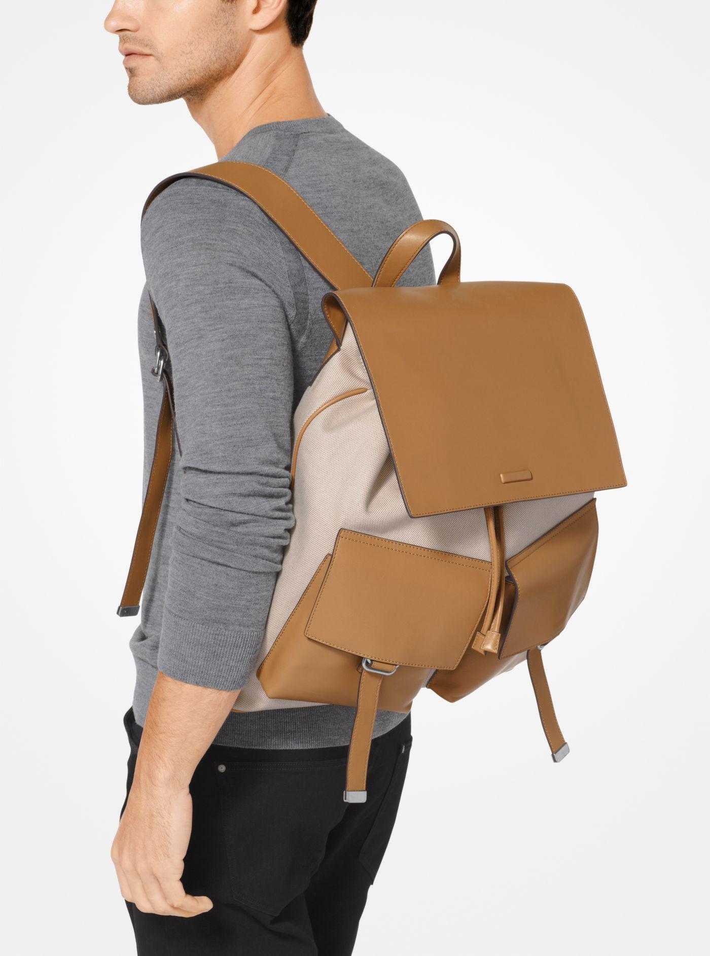 michael kors canvas backpack
