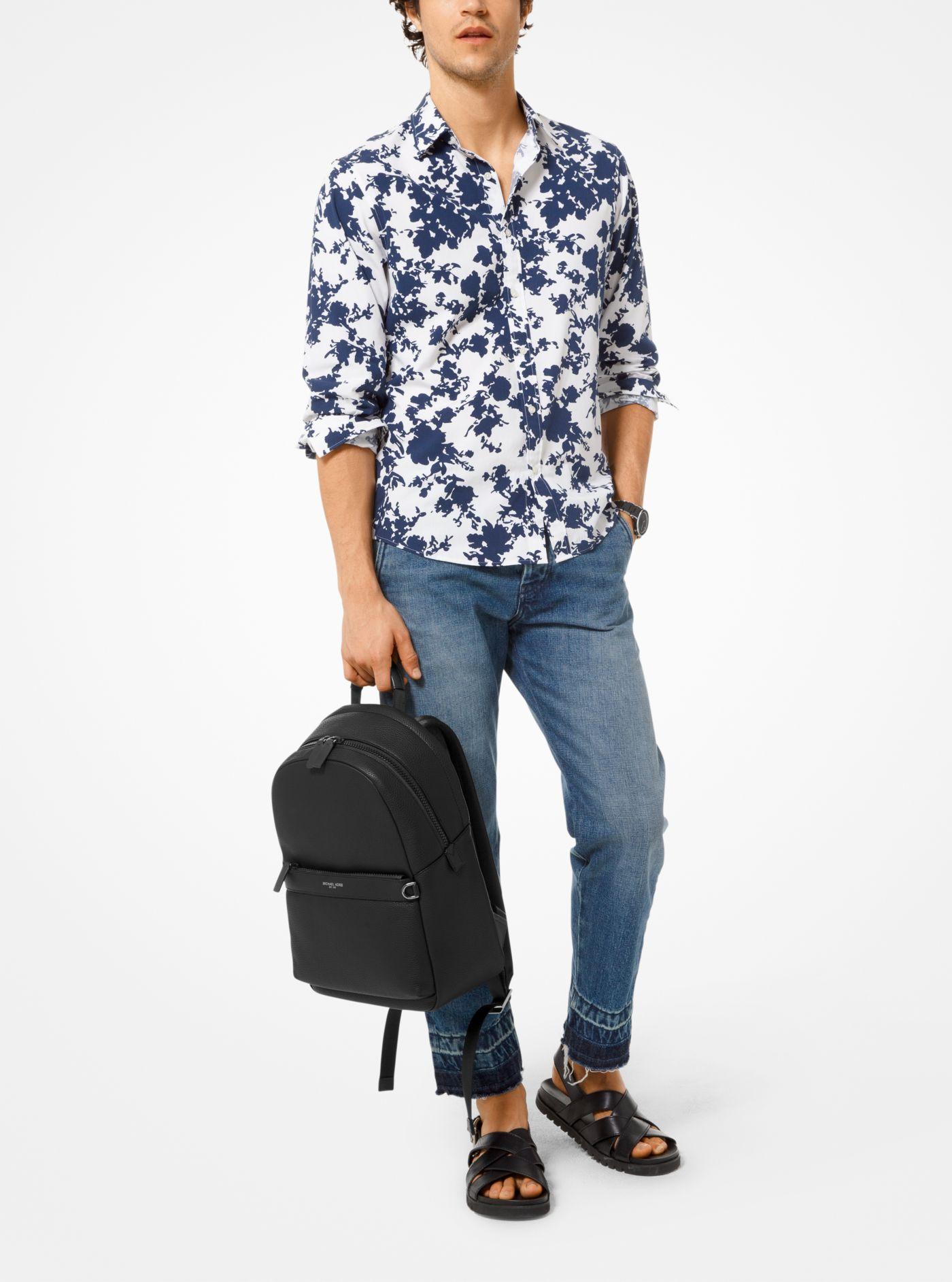 greyson pebbled leather backpack