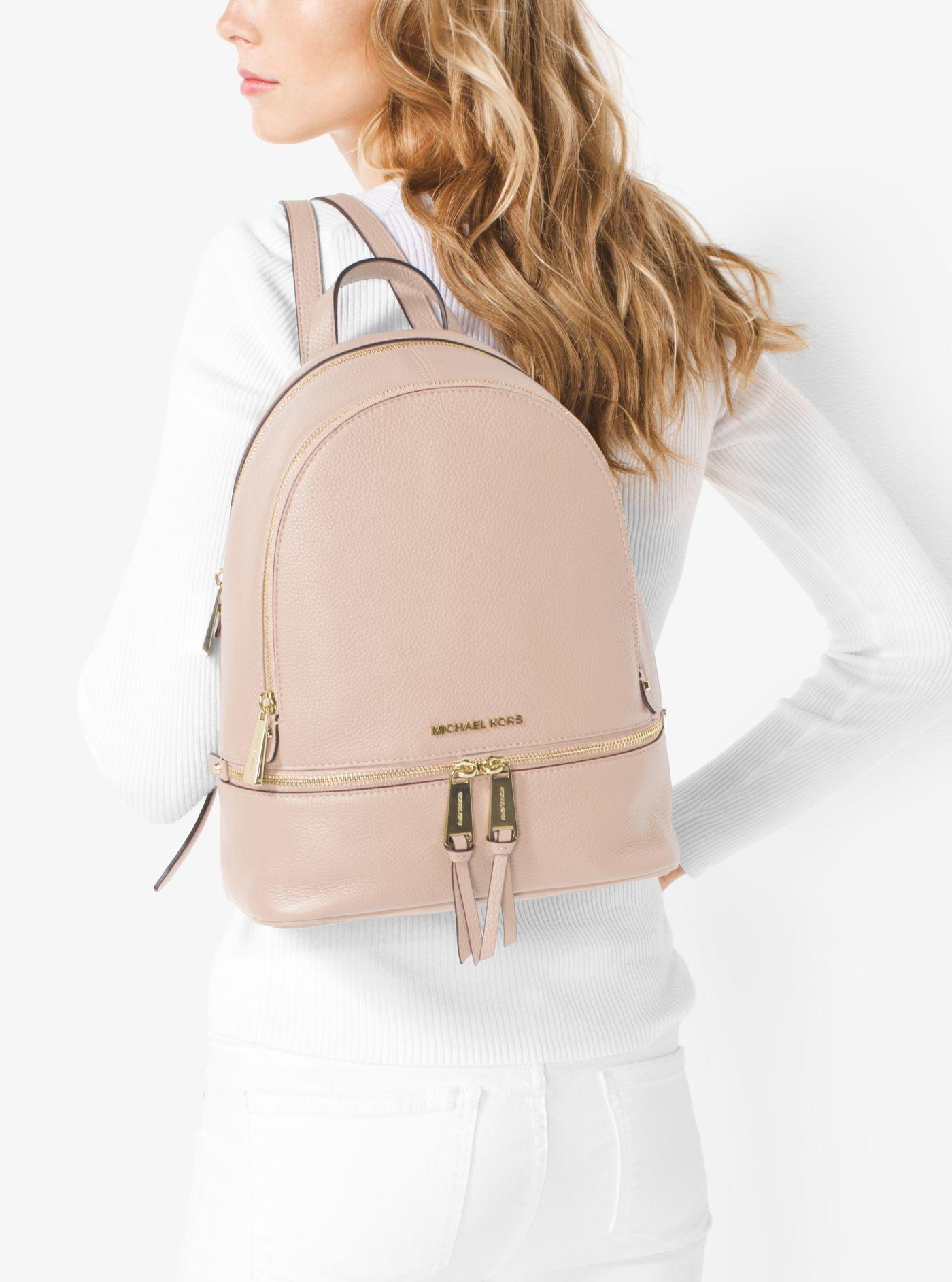 light pink michael kors backpack