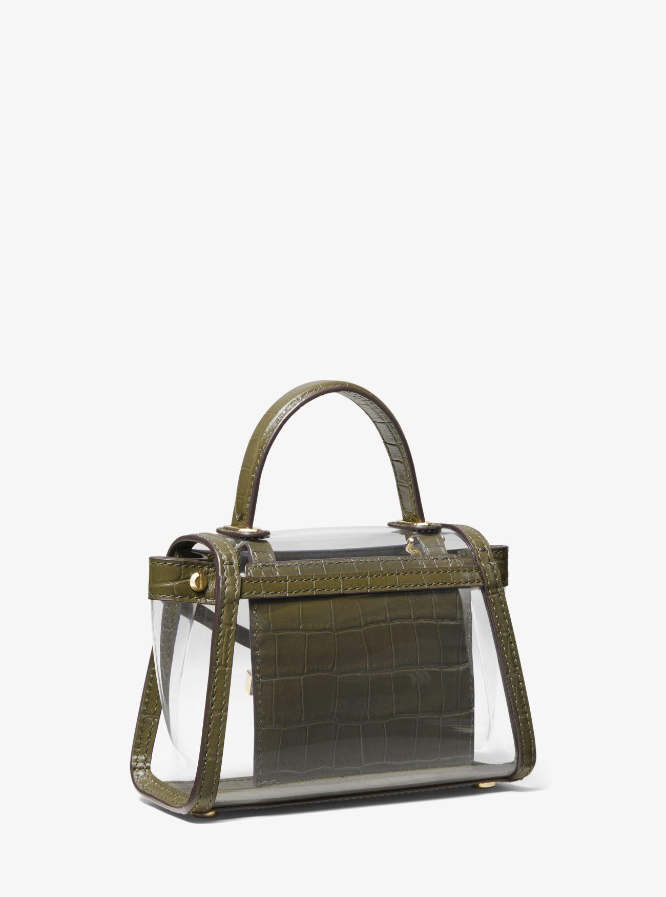 Bolso Satchel Whitney Mini Transparente De Piel Michael Kors de color Verde  | Lyst