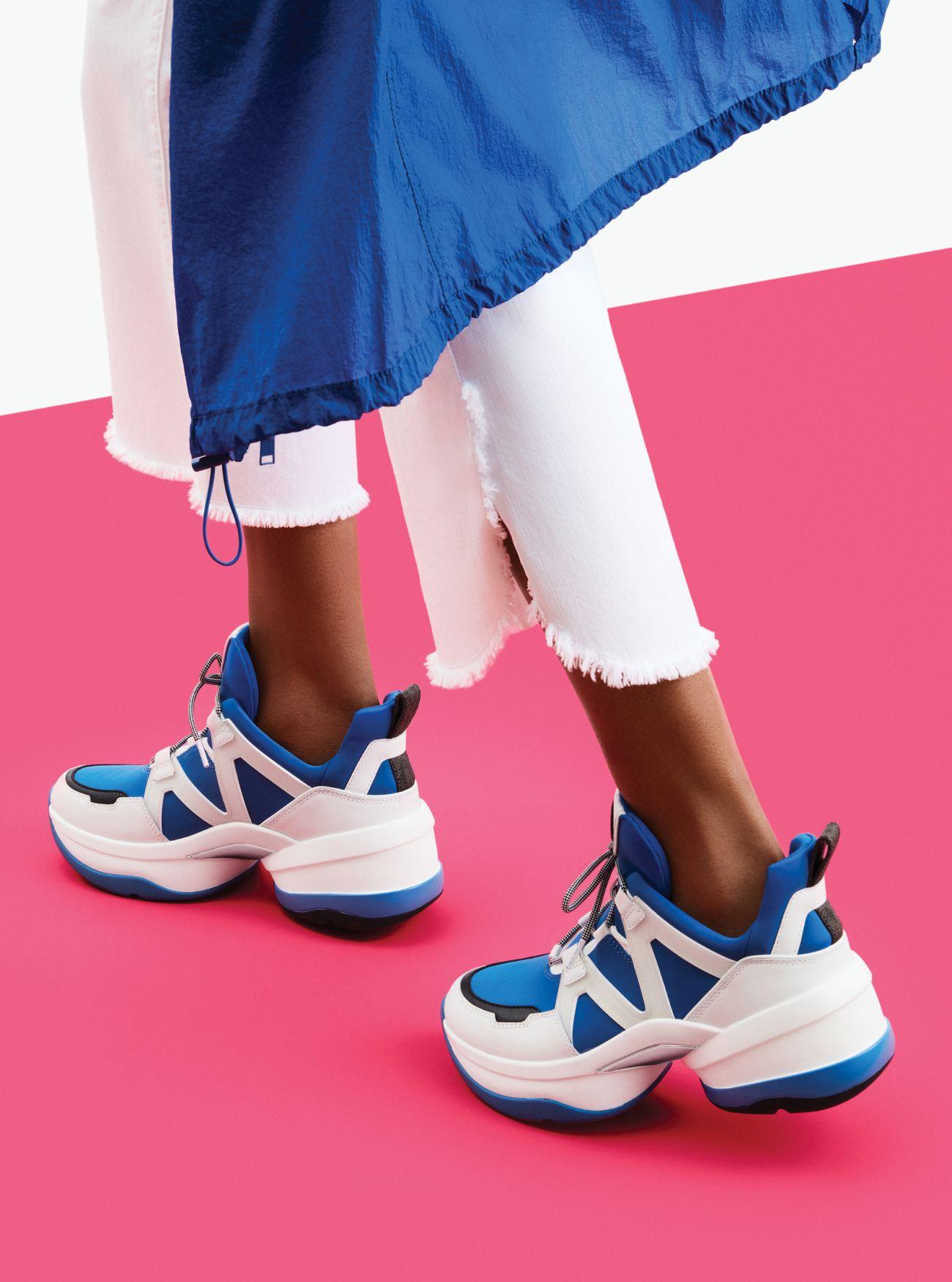 Olympia leather and scuba trainer Clearance