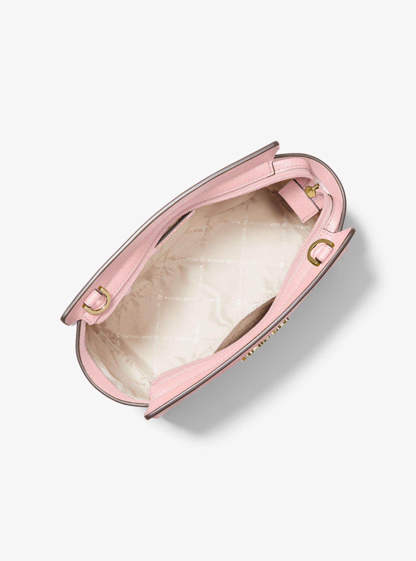 Michael Kors Selma Medium Saffiano Leather Crossbody Bag in Pink | Lyst