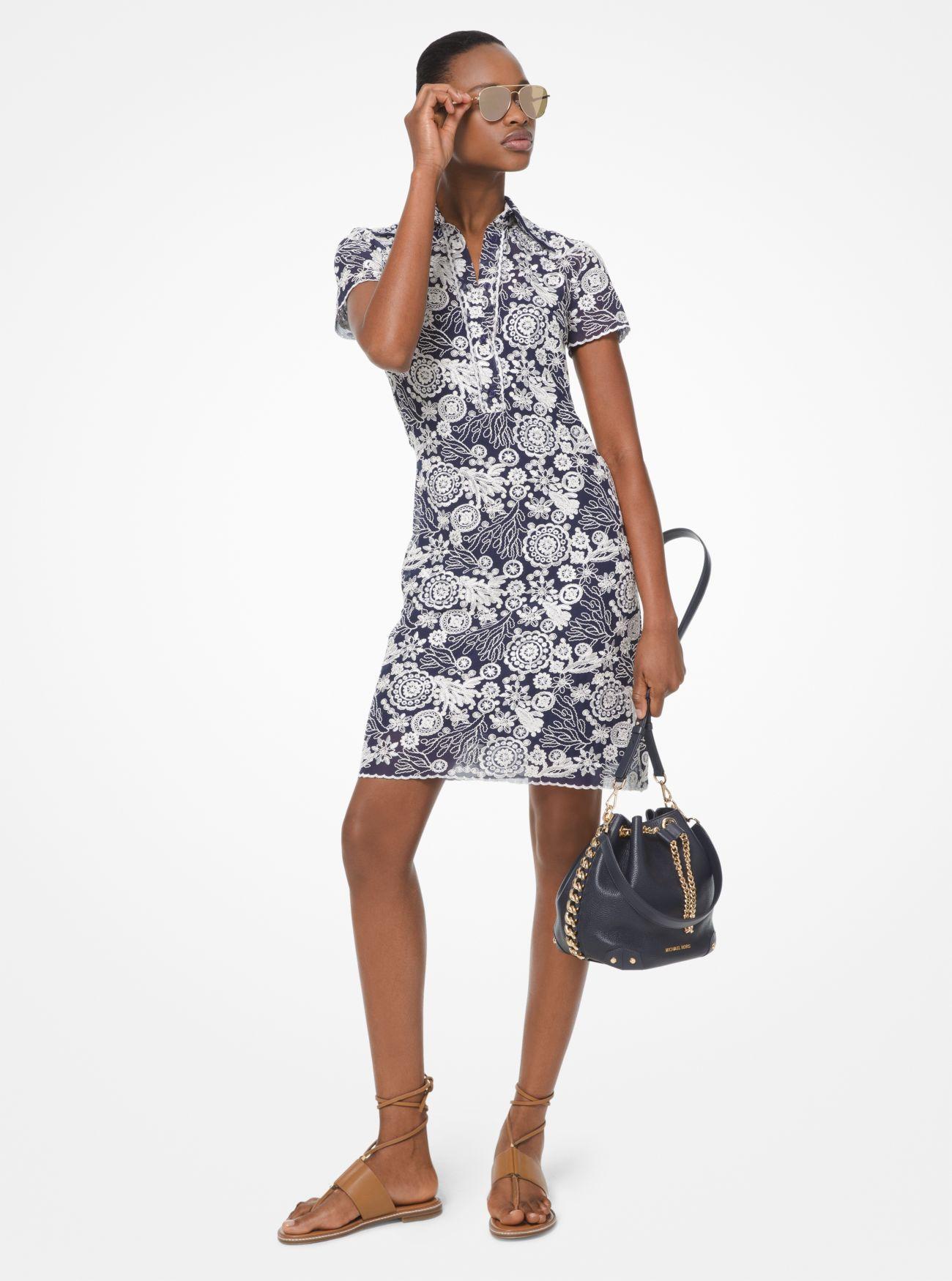 michael kors georgette shirtdress