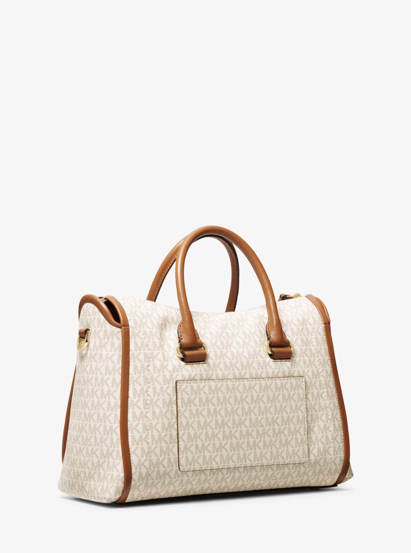 michael kors carine medium logo satchel