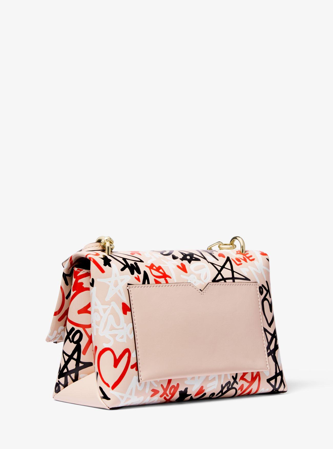 Michael Kors Leather Cece Medium Qixi Graffiti Shoulder Bag Lyst