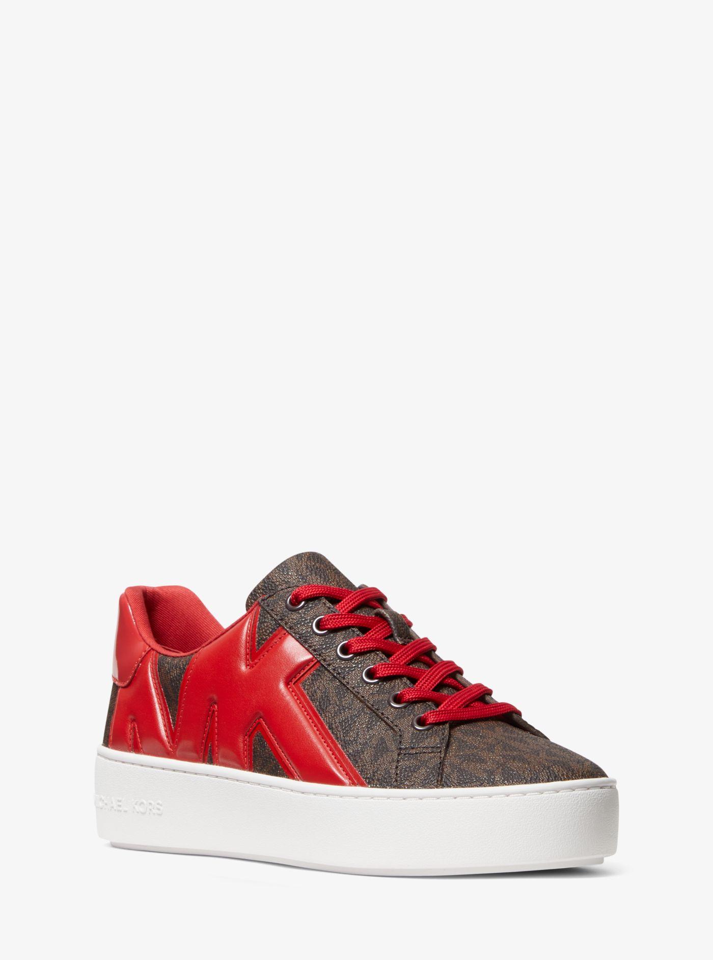 mk red sneakers