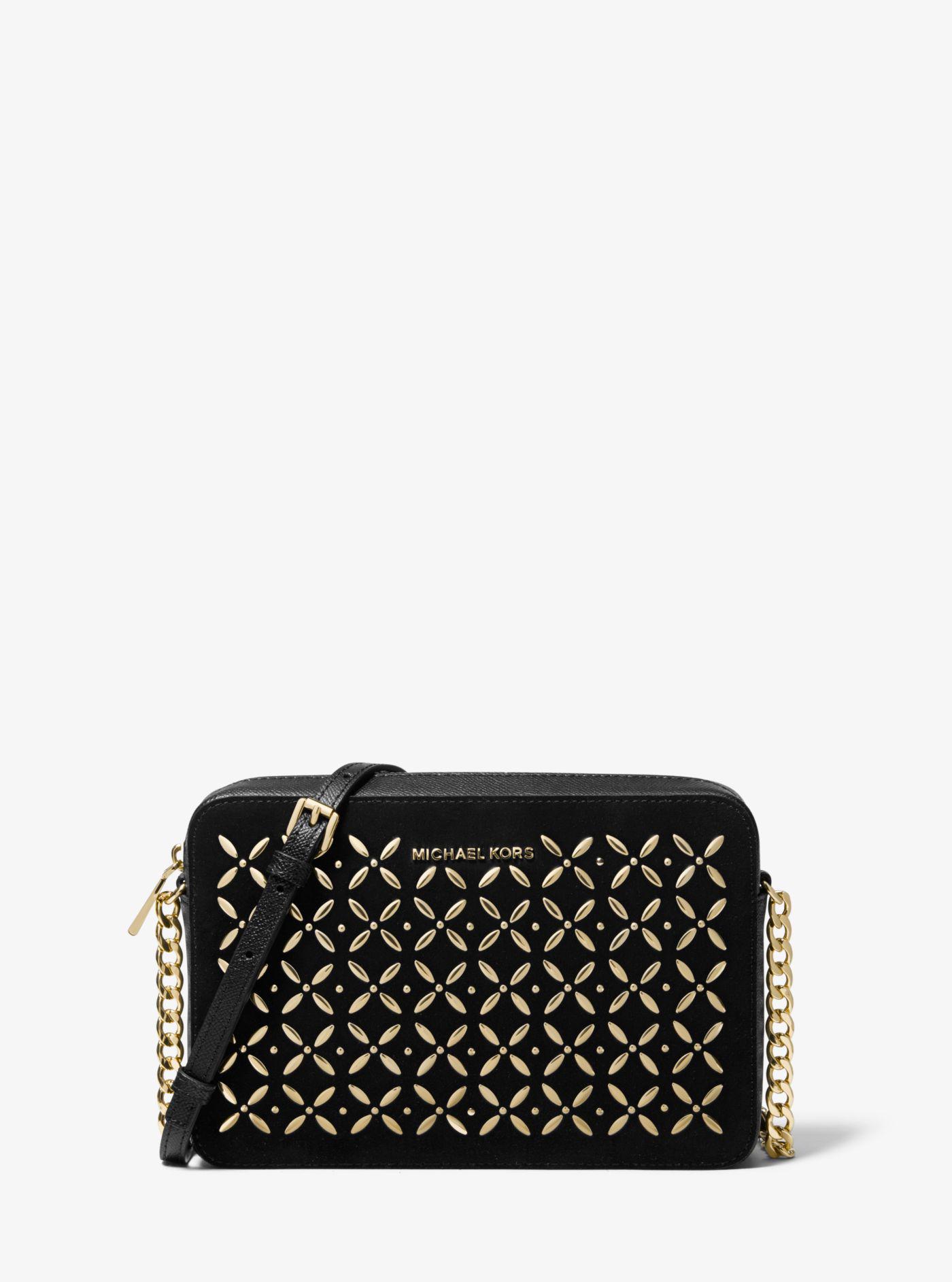 jet set large embellished leather crossbody