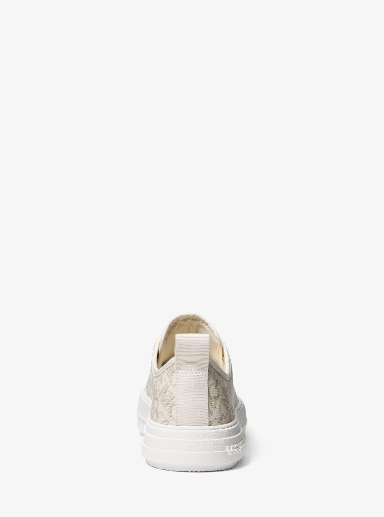 MICHAEL Michael Kors Evy Empire Signature Logo Sneaker in Natural