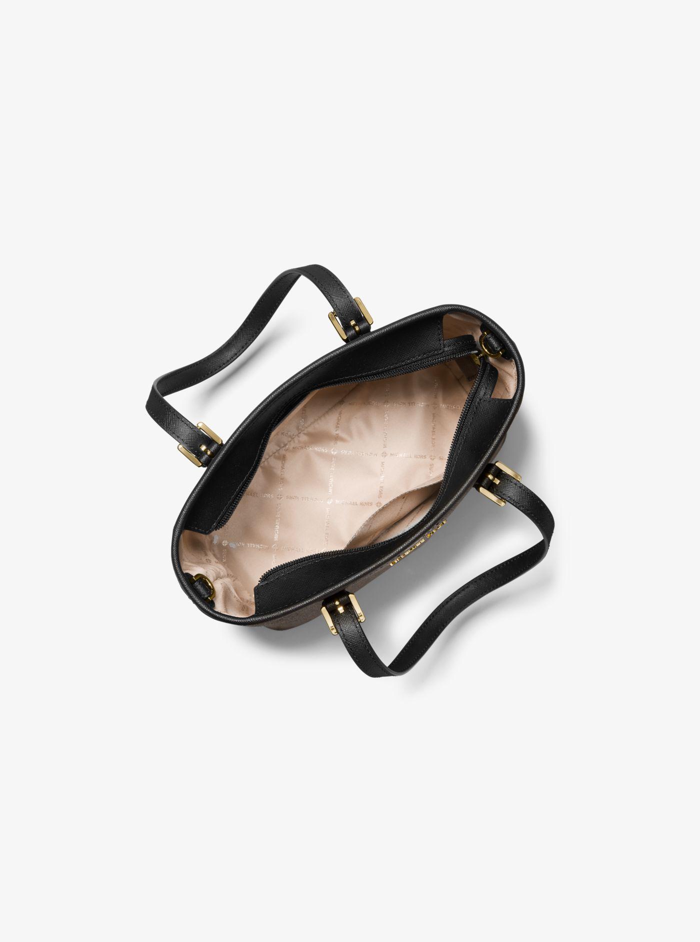 Michael Kors Jet Set Travel Extra-small Logo Top-zip Tote Bag in Brown |  Lyst