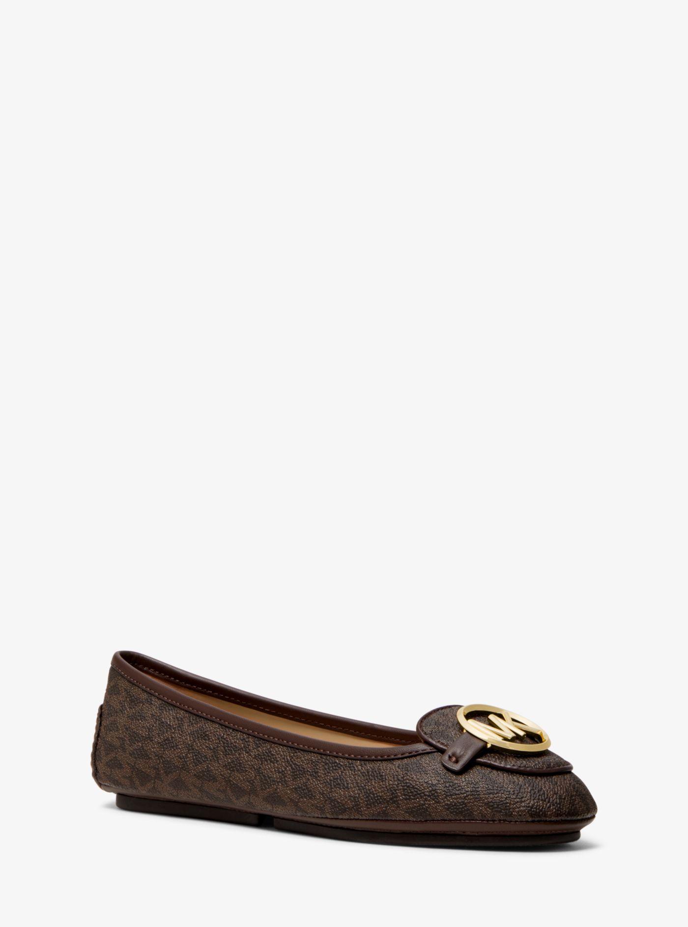 michael kors lillie moccasin flats brown
