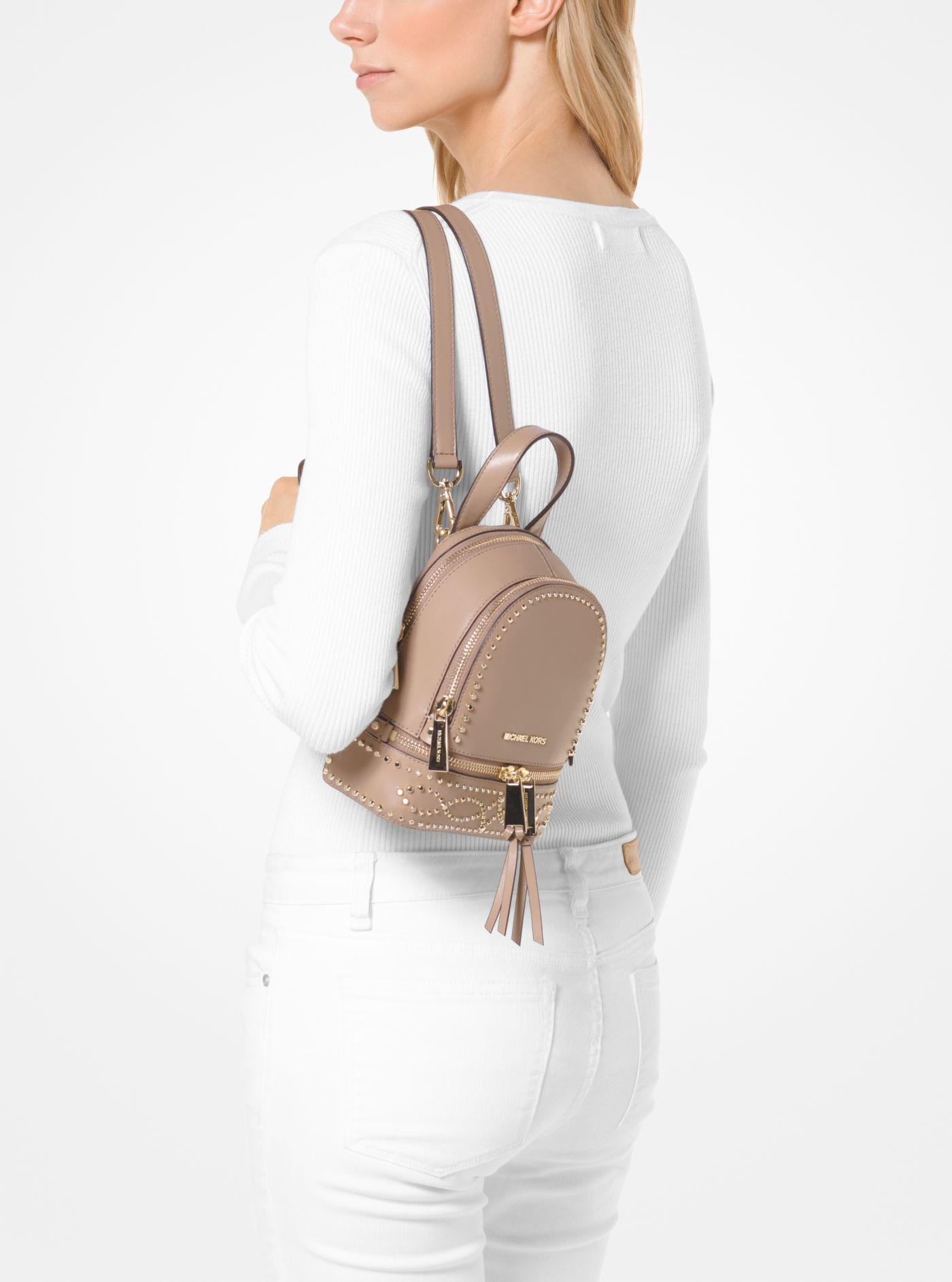 michael kors rhea mini studded backpack
