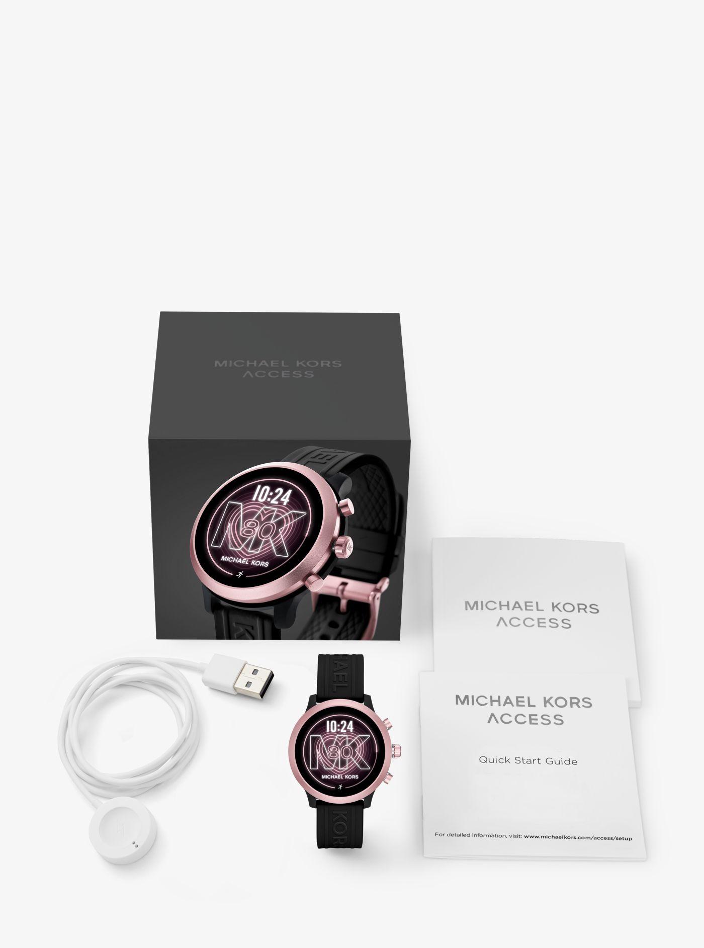 Mkgo Pink-tone And Silicone Smartwatch 