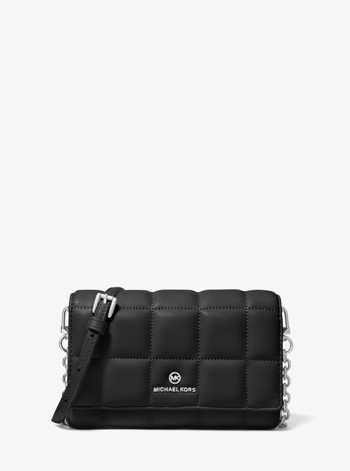 Michael Kors Small Quilted Leather Smartphone Crossbody Bag in Black Lyst