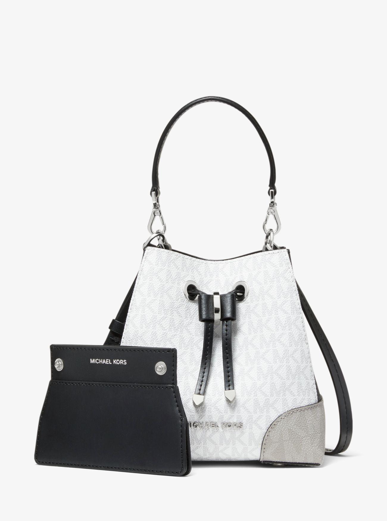 Michael Kors Mercer Gallery Extra-small Color-block Logo Crossbody Bag in  White | Lyst
