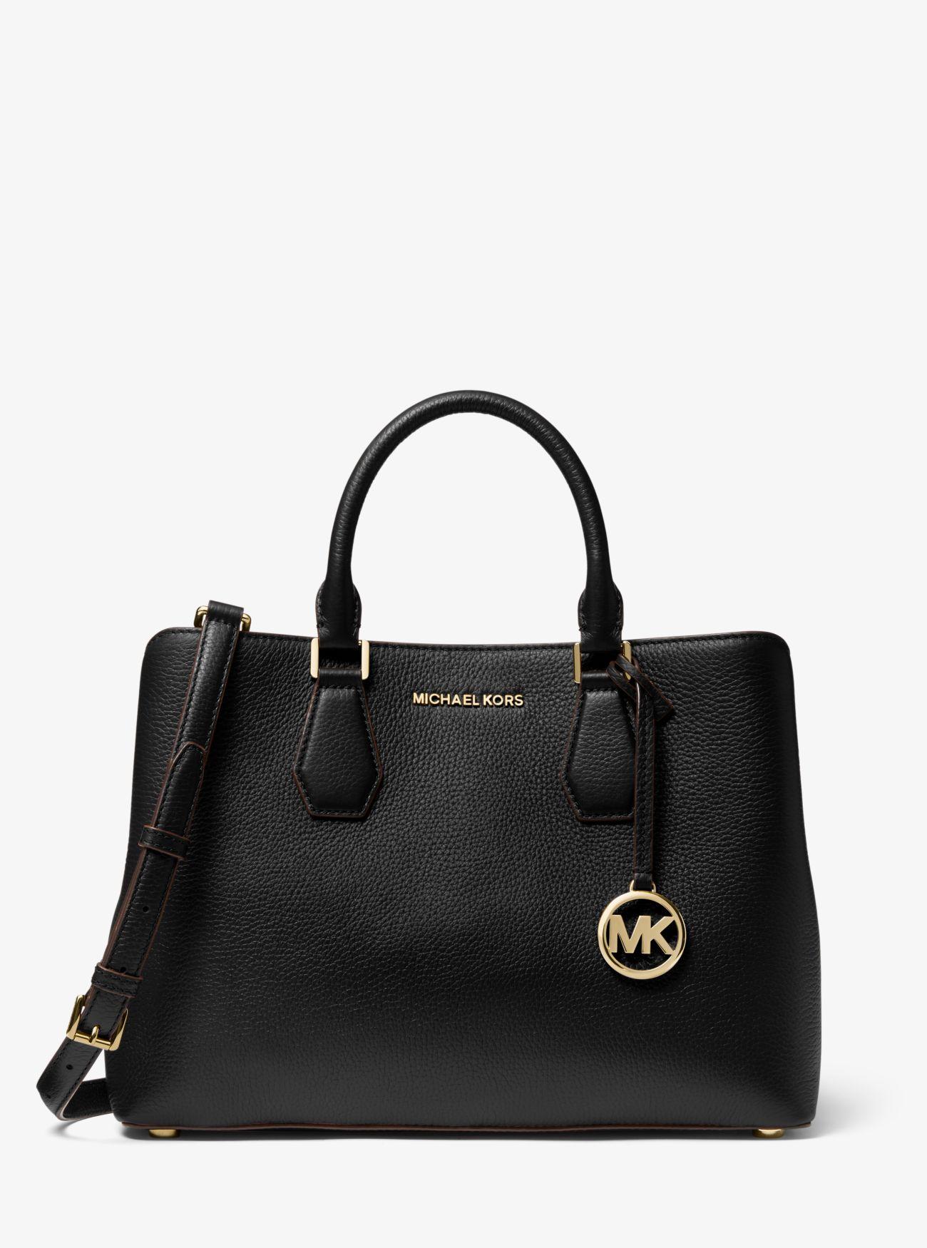 Borsa a mano Camille grande in pelle martellataMichael Kors in Pelle di  colore Nero | Lyst