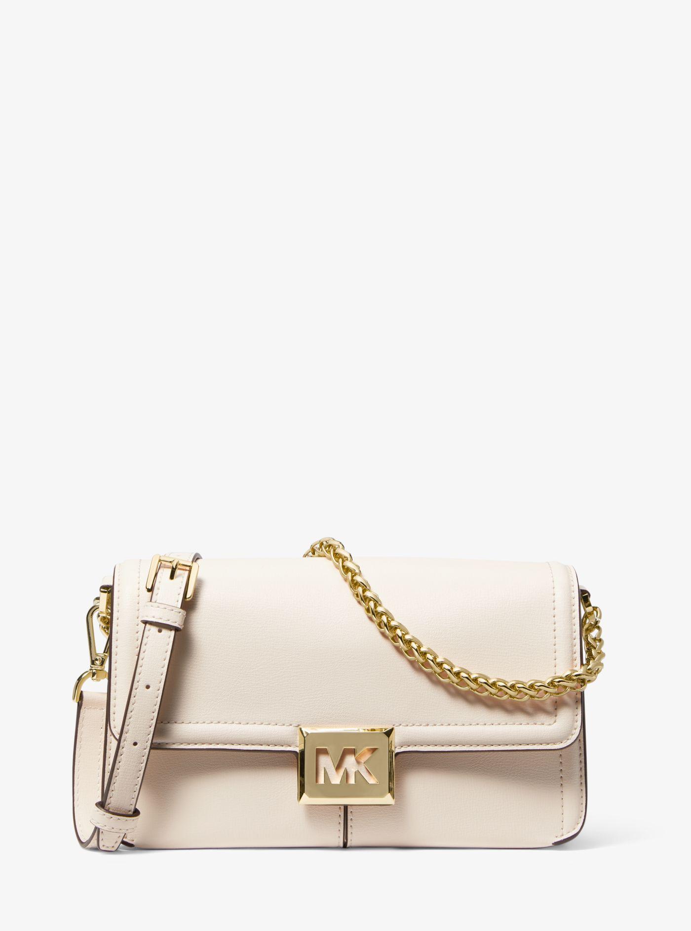 Michael Kors Sonia Medium Leather Shoulder Bag in Natural Lyst