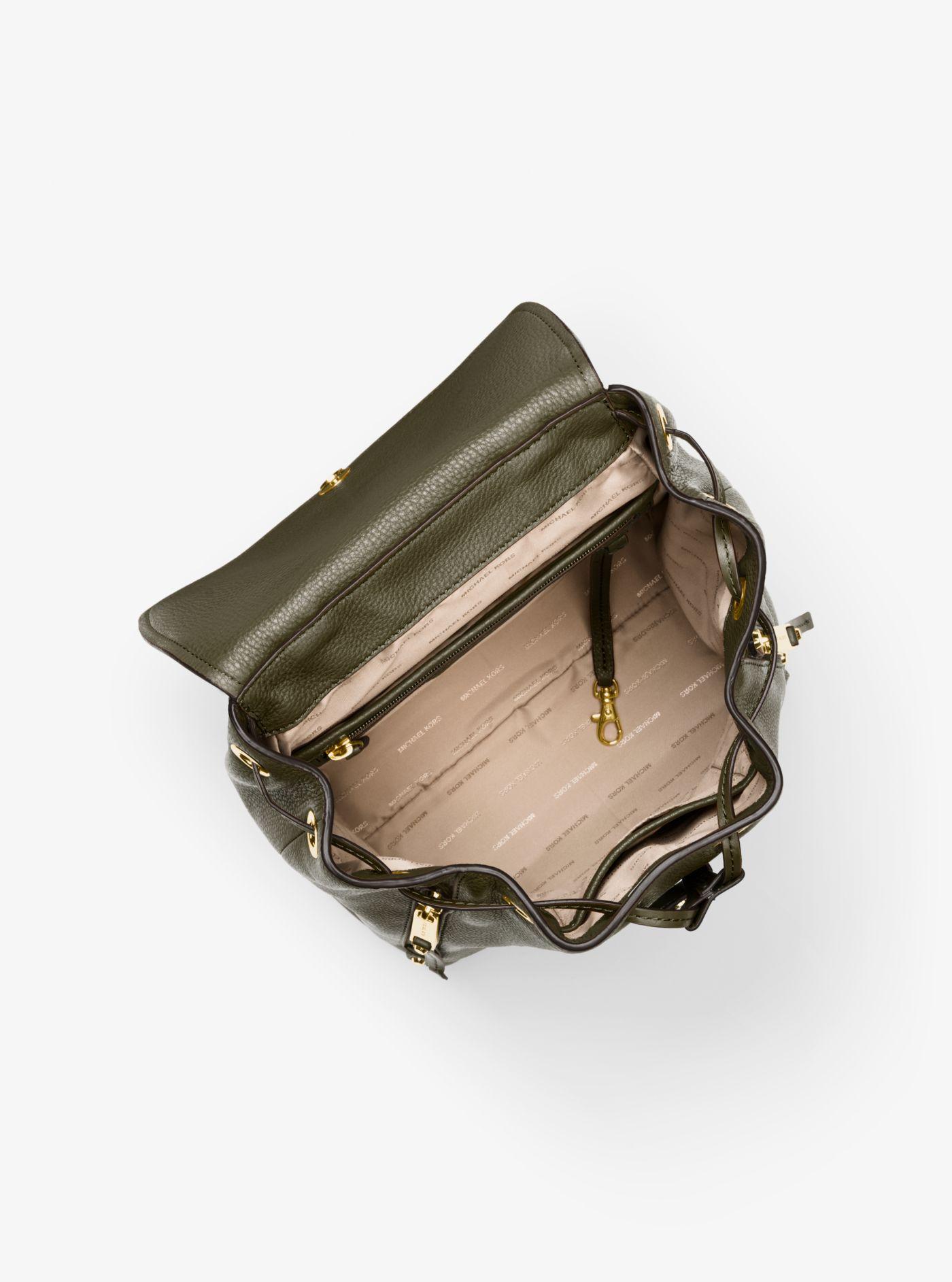 mk evie medium leather backpack