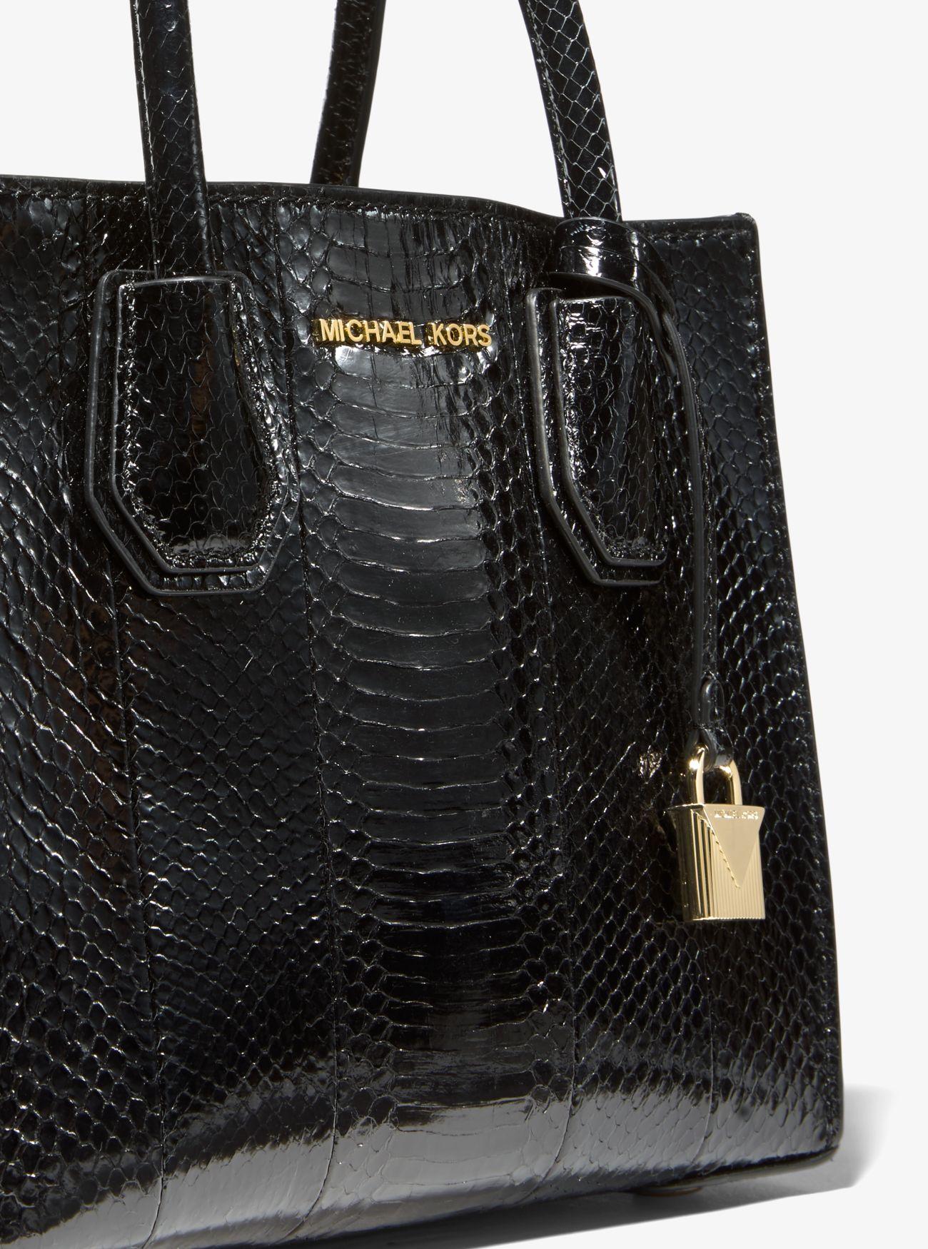 mk snakeskin tote