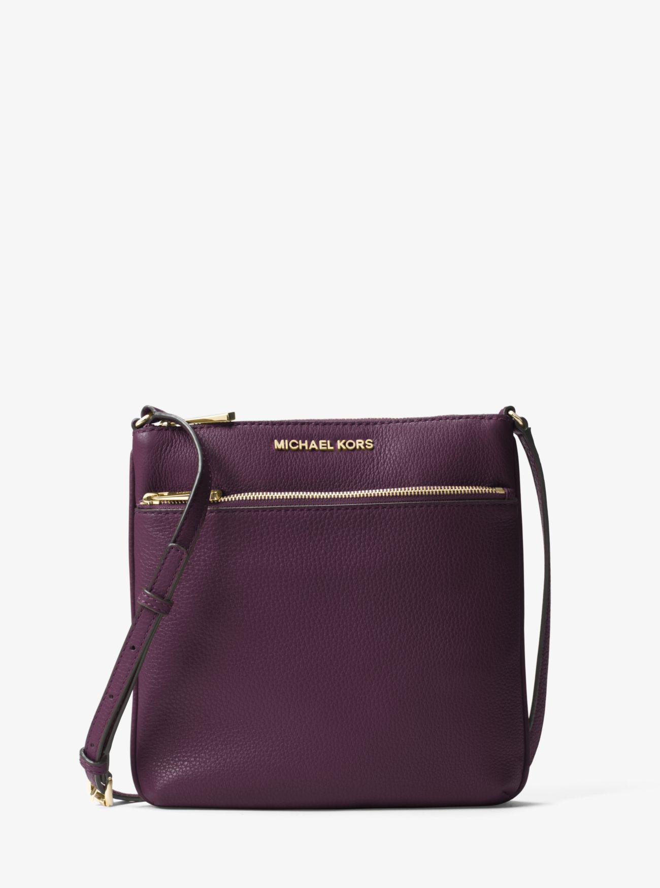 michael kors riley pebble leather crossbody