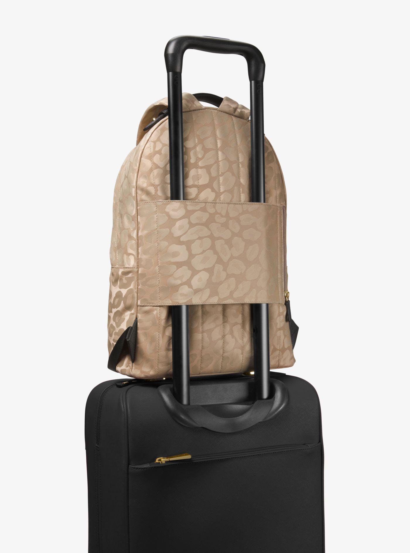 Michael Kors Kelsey Large Leopard Nylon Backpack | Lyst