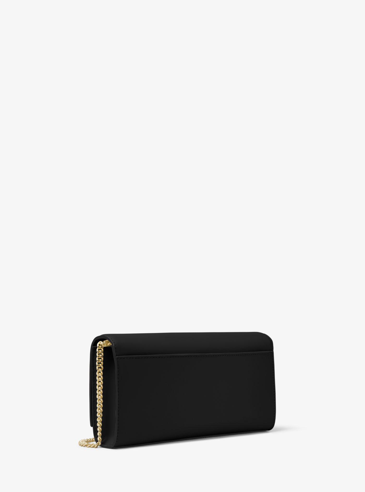 mott leather chain wallet